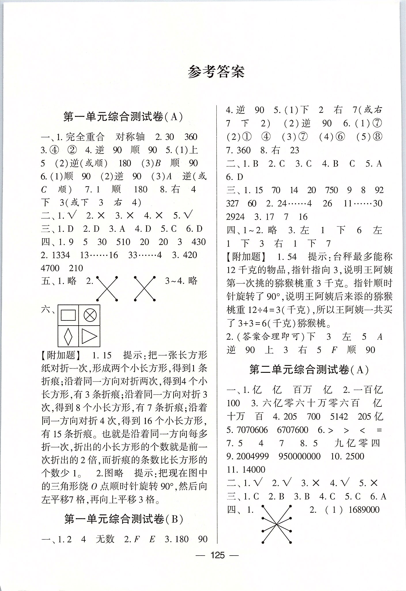 2020年學霸提優(yōu)大試卷四年級數(shù)學下冊江蘇版 第1頁