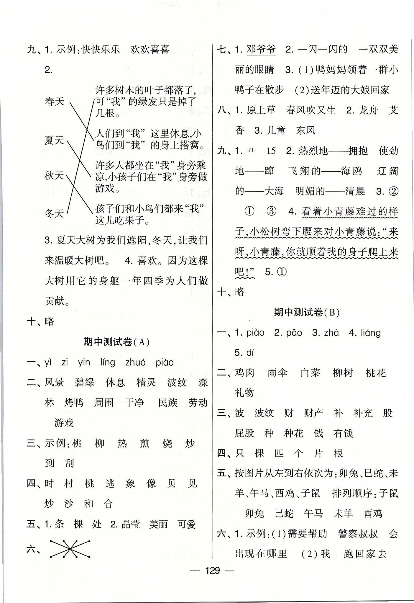 2020年學霸提優大試卷二年級語文下冊人教版 第3頁