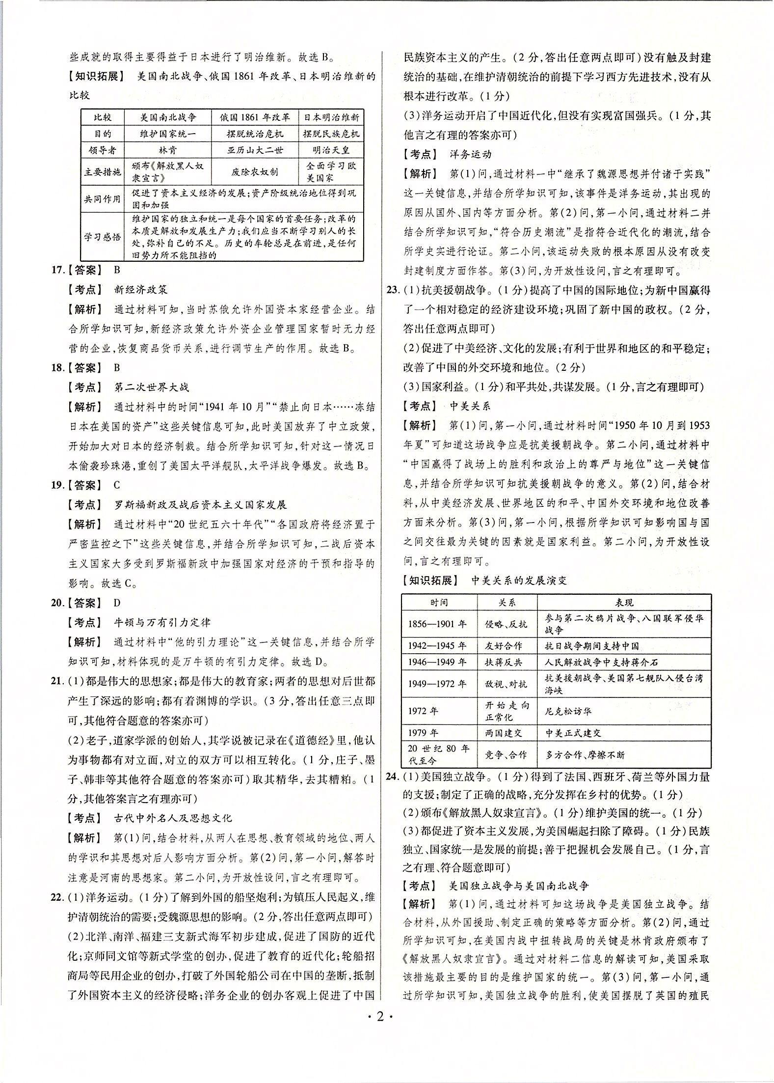 2020年鼎成中考原創(chuàng)仿真卷河南歷史 第2頁