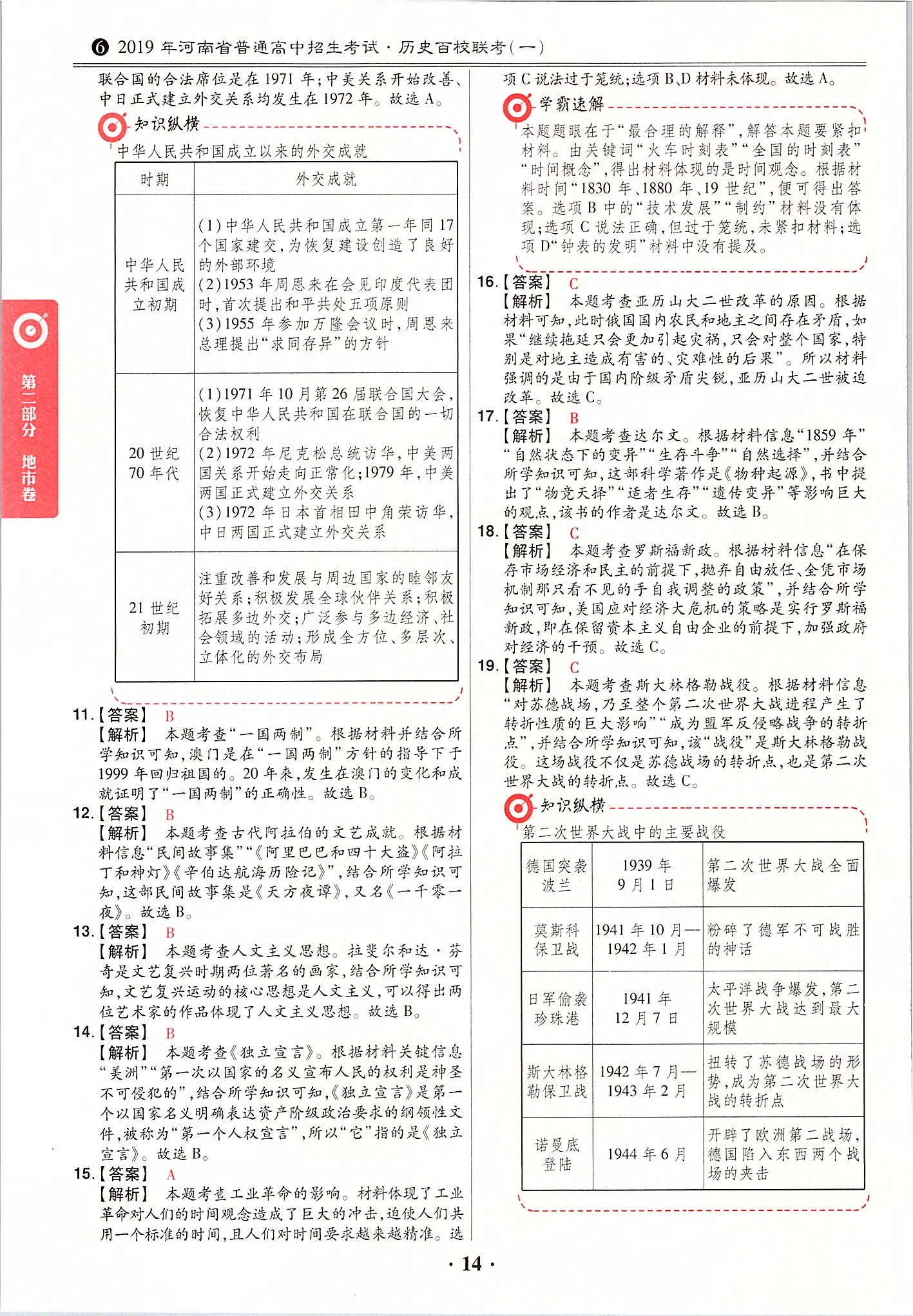 2020年鼎成中考模擬試卷精編歷史河南 第14頁