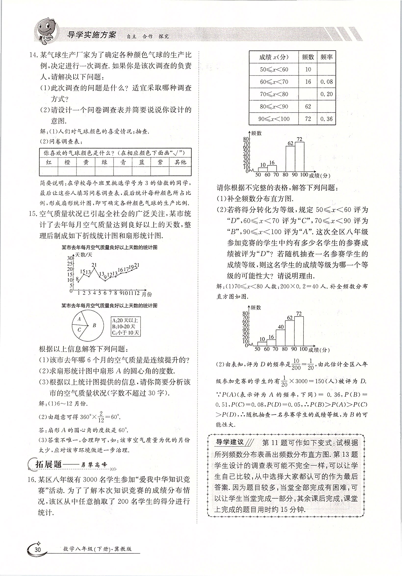 2020年金太陽(yáng)導(dǎo)學(xué)案八年級(jí)數(shù)學(xué)下冊(cè)冀教版 第30頁(yè)