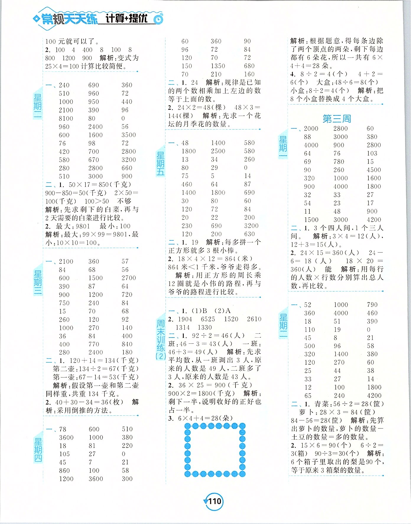 2020年常規(guī)天天練計(jì)算加提優(yōu)三年級(jí)數(shù)學(xué)下冊(cè)蘇教版 第2頁