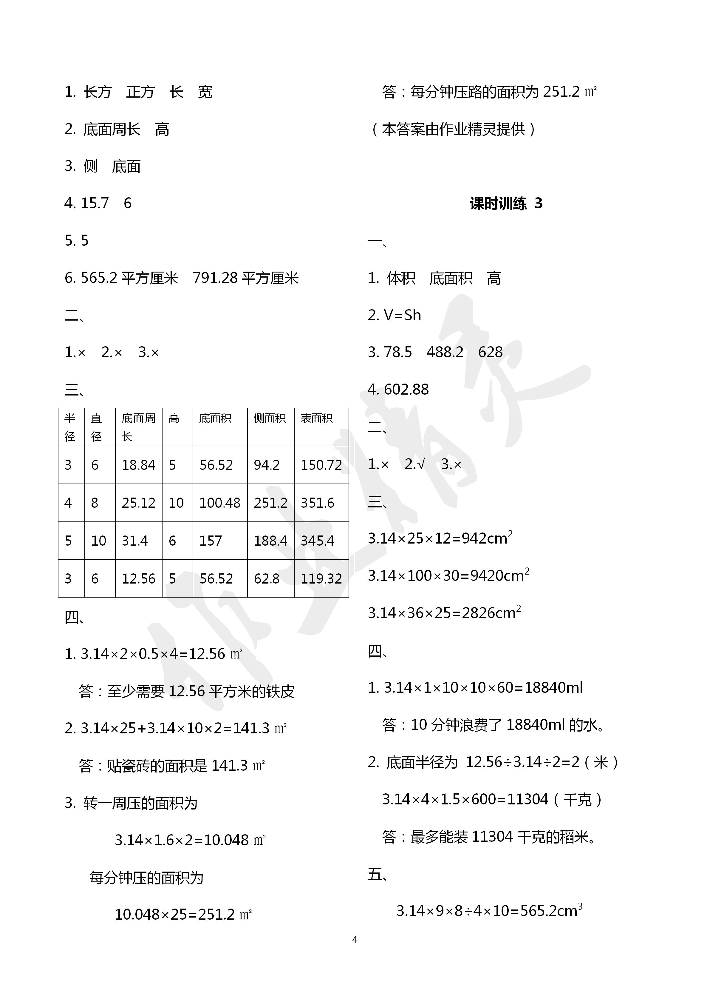 2020年新课程课堂同步练习册六年级数学下册苏教版 第4页