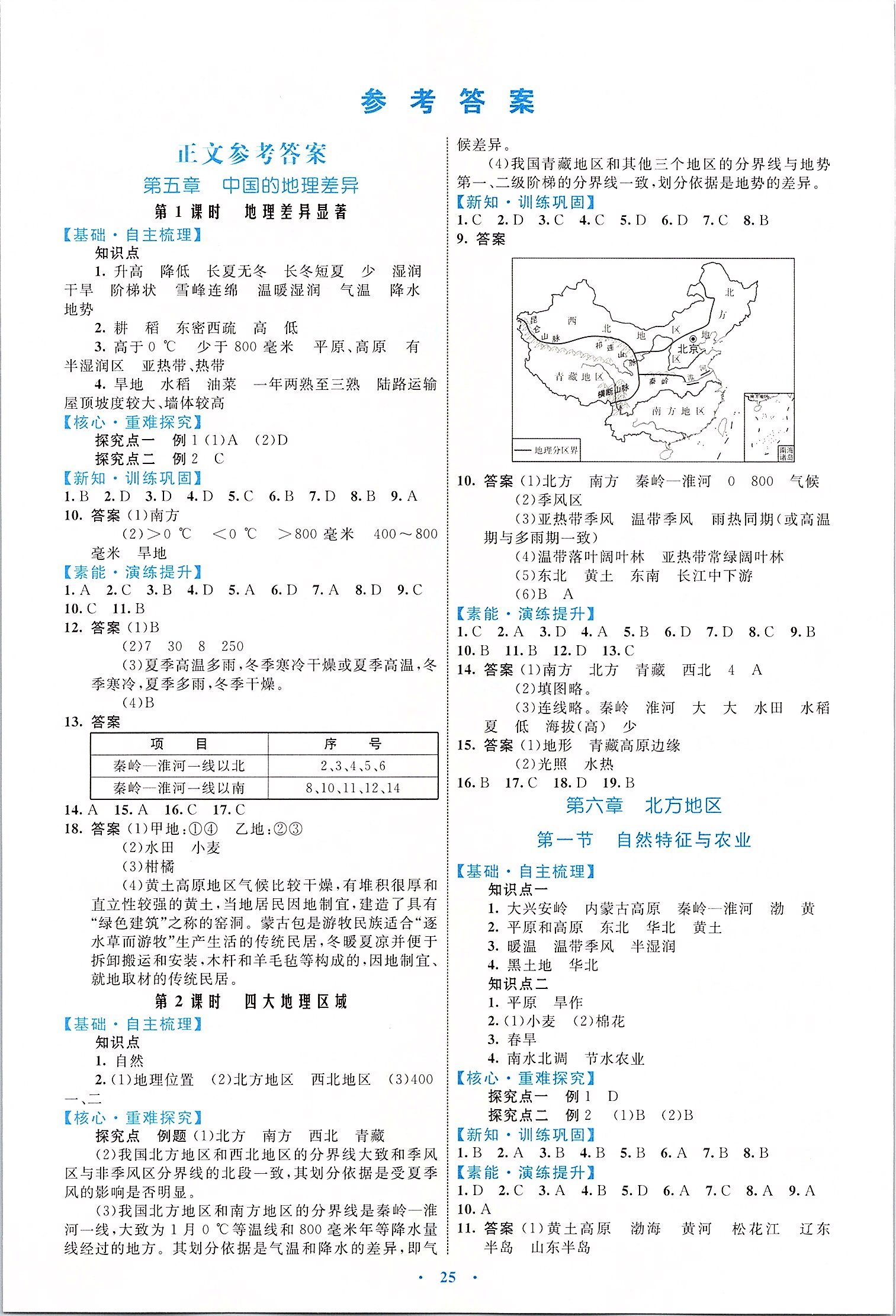 2020年初中同步学习目标与检测八年级地理下册人教版 第1页