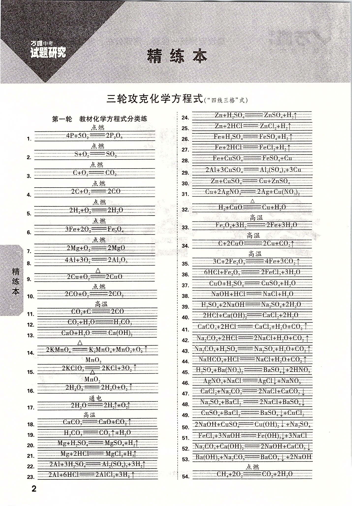 2020年万唯中考试题研究化学贵阳专版 第1页