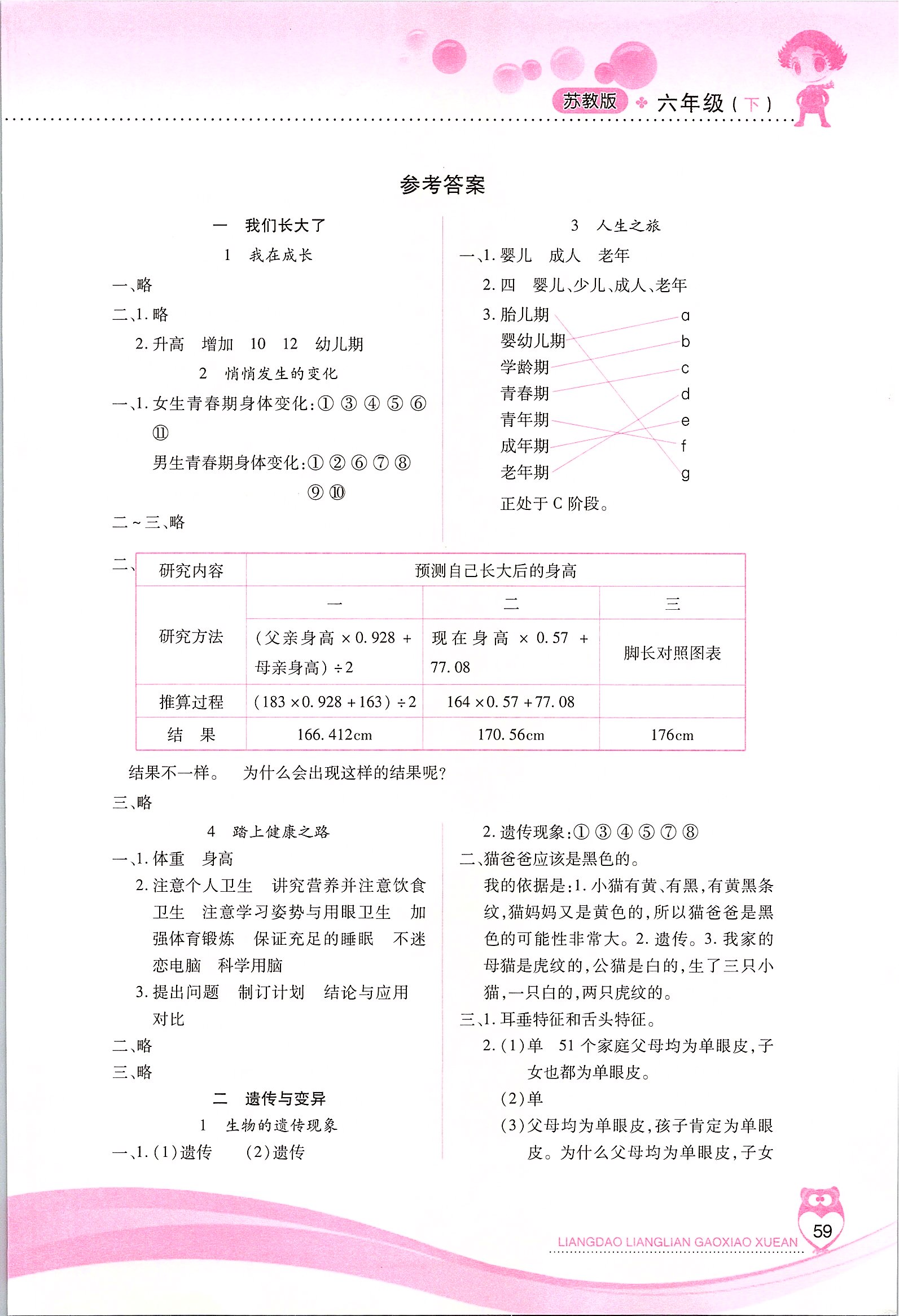 2020年新课标两导两练高效学案六年级科学下册苏教版 第1页