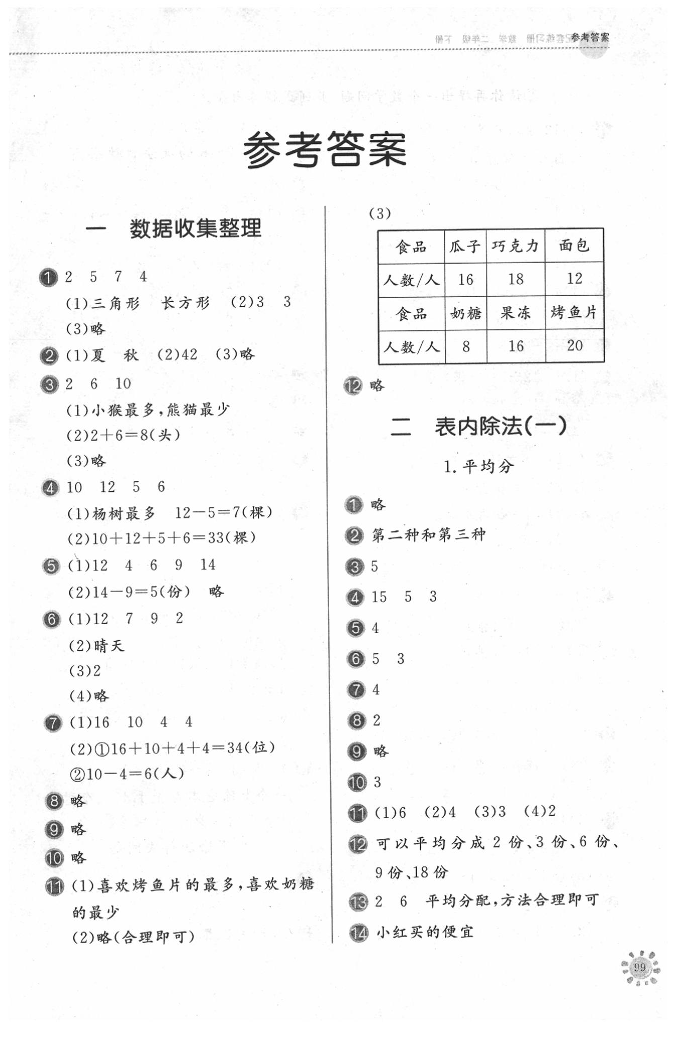 2020年伴你學配套練習冊二年級數(shù)學下冊人教版 第1頁