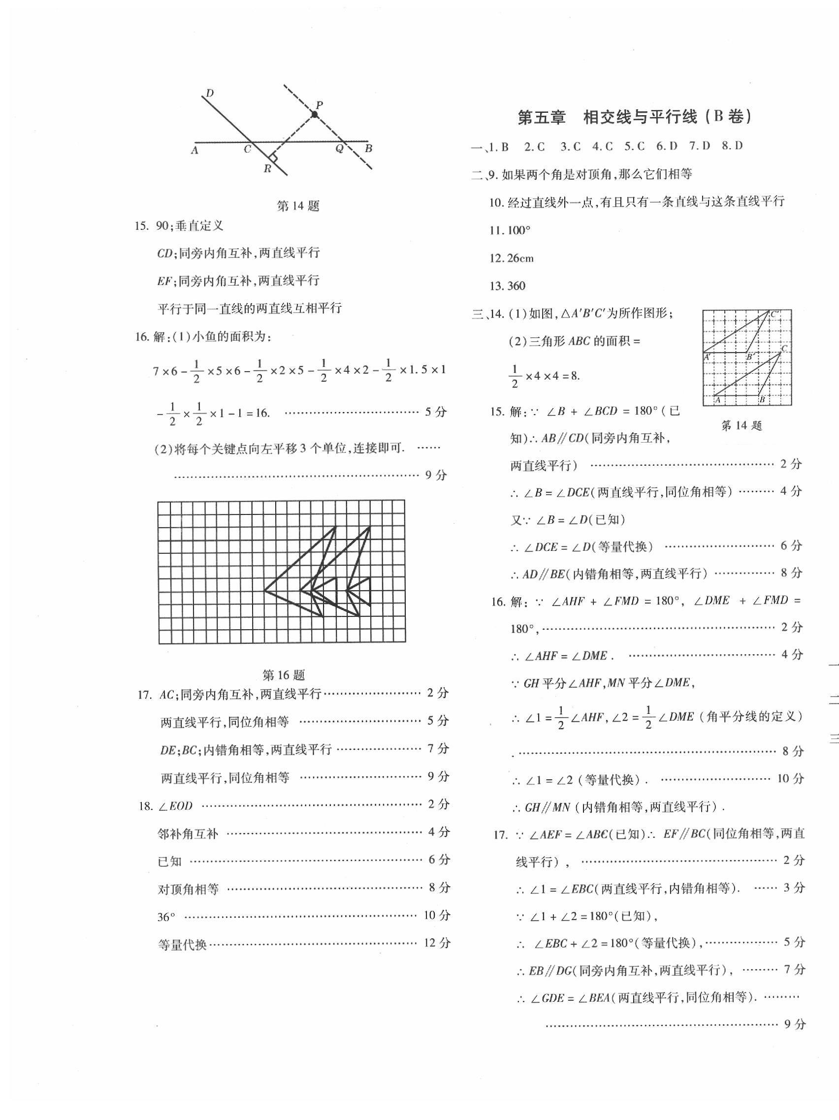 2020優(yōu)學(xué)1+1評(píng)價(jià)與測(cè)試七年級(jí)數(shù)學(xué)下冊(cè)人教版 參考答案第5頁