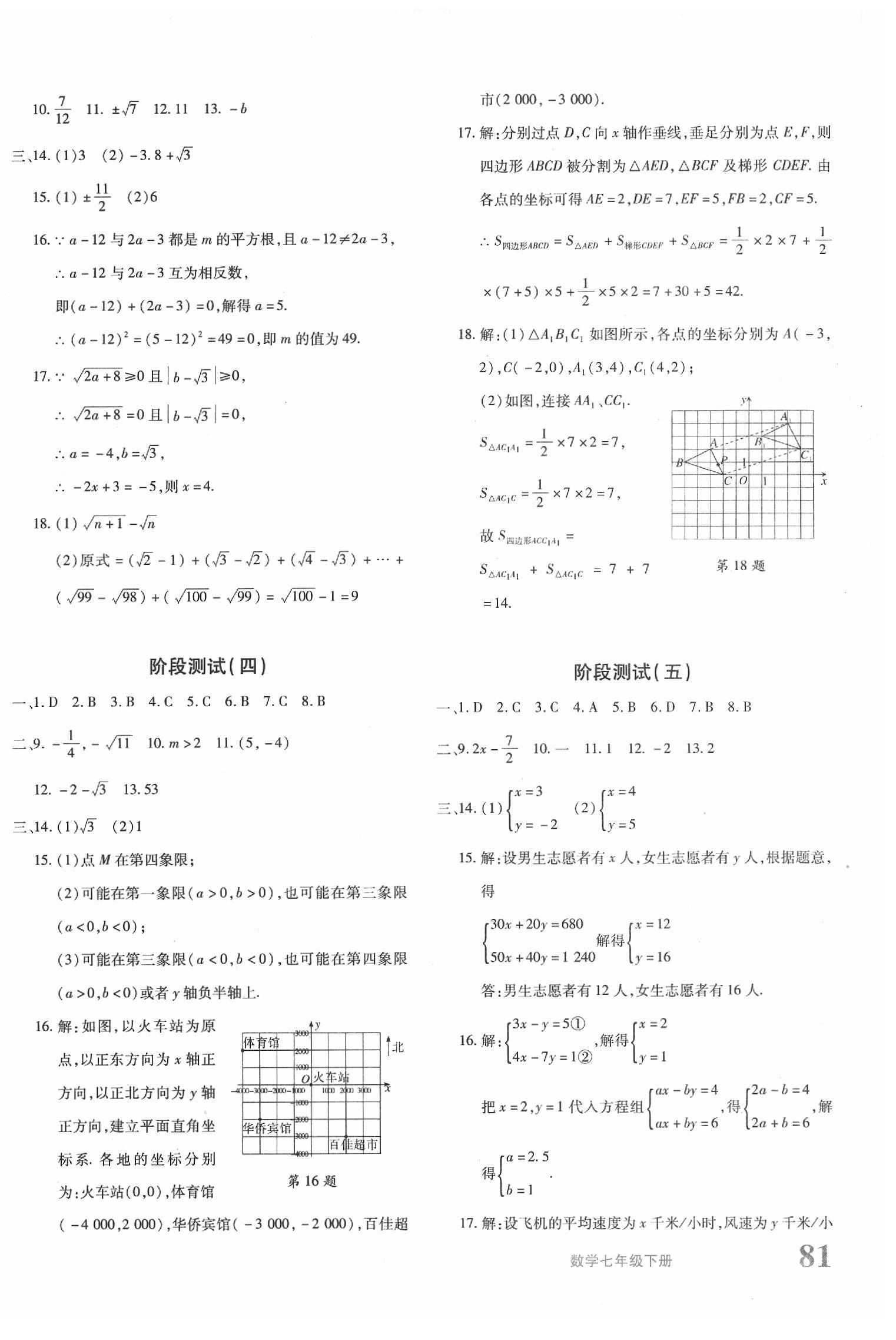 2020優(yōu)學(xué)1+1評(píng)價(jià)與測(cè)試七年級(jí)數(shù)學(xué)下冊(cè)人教版 參考答案第2頁(yè)