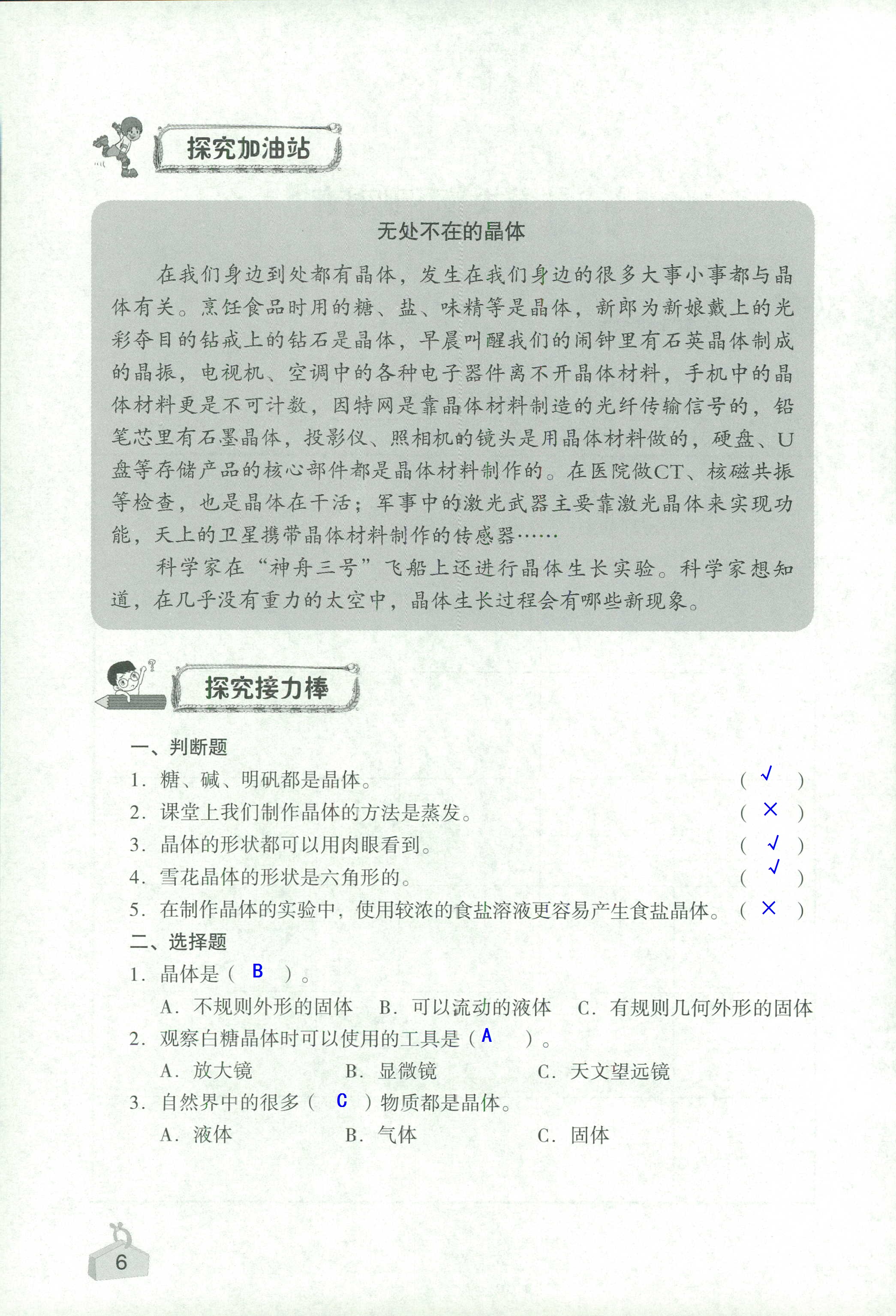 2020年知識(shí)與能力訓(xùn)練六年級(jí)科學(xué)下冊(cè)教科版 第6頁(yè)