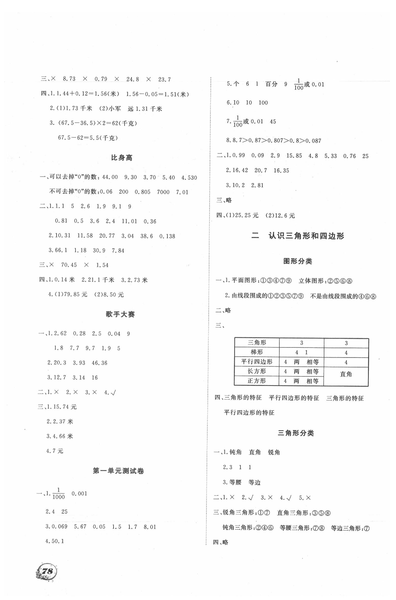 2020年学案四年级数学下册北师大版大连理工大学出版社 第2页