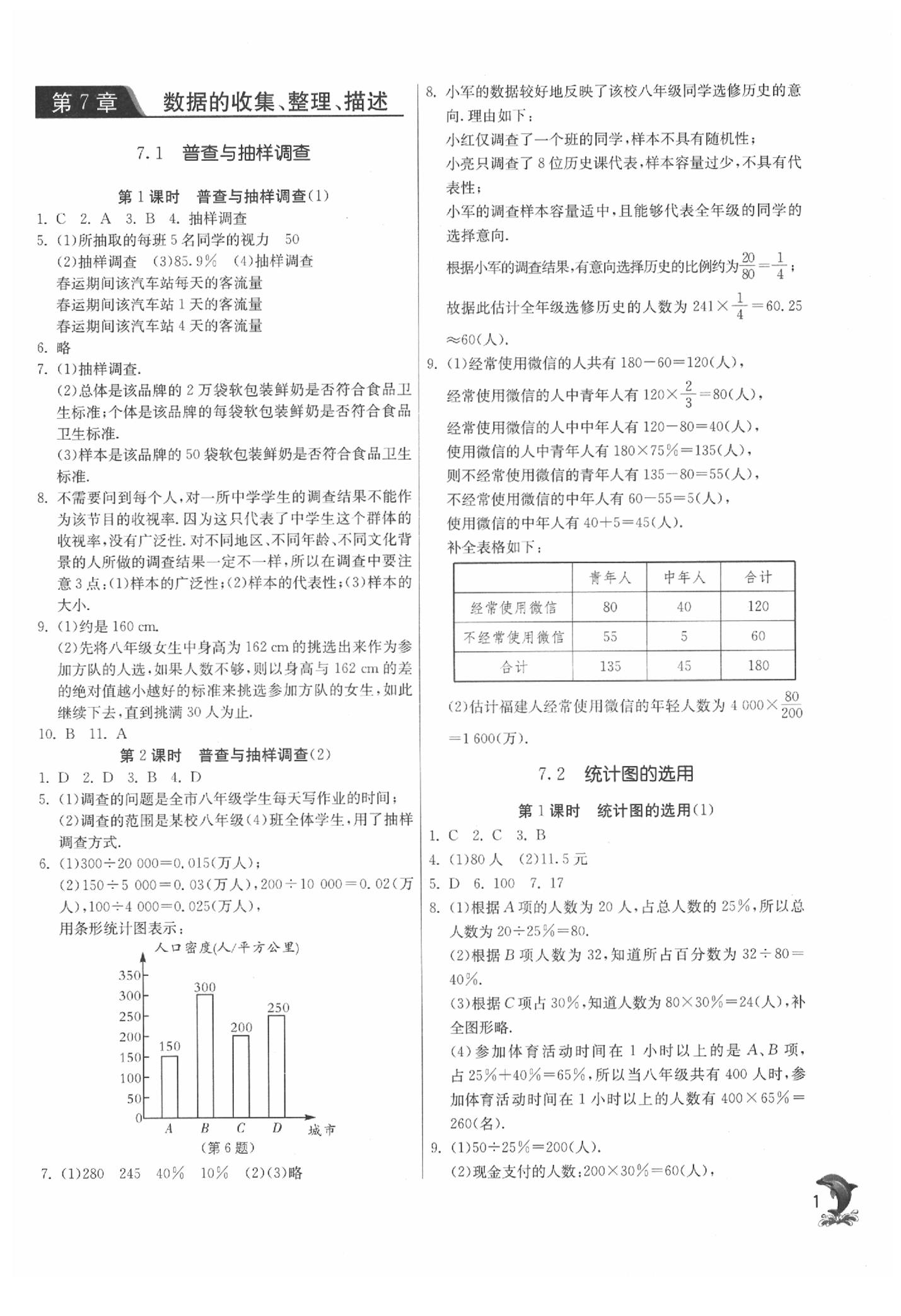 2020年實驗班提優(yōu)訓(xùn)練八年級數(shù)學(xué)下冊蘇科版 參考答案第1頁