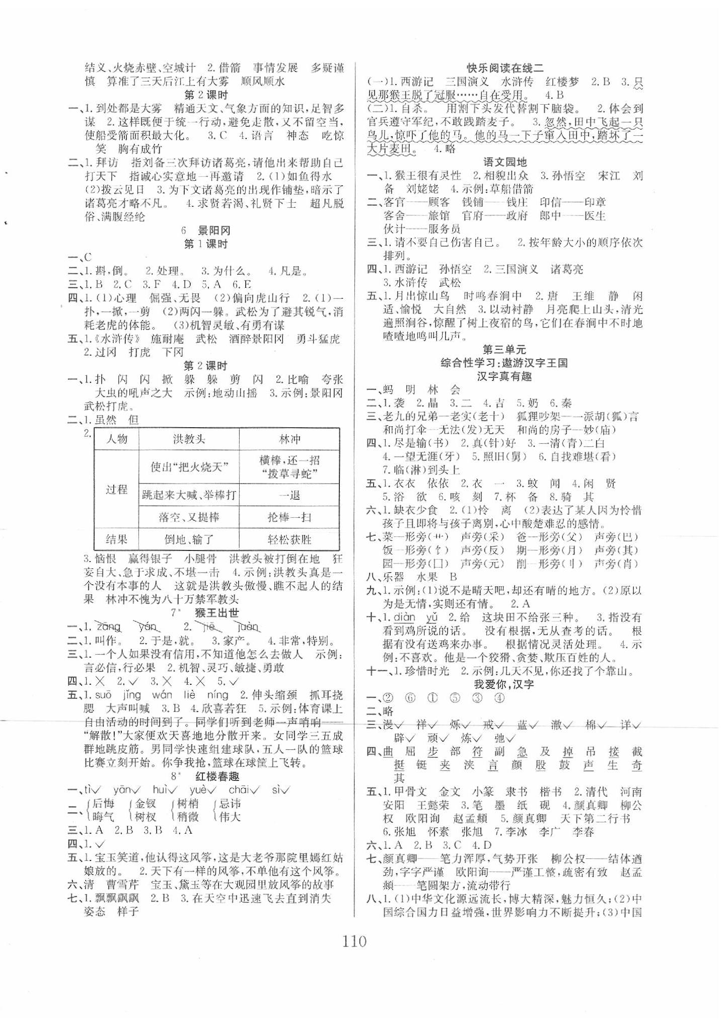 2020年阳光课堂课时作业五年级语文下册人教版 第2页