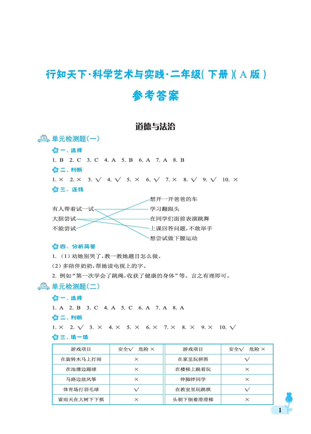 2020年行知天下二年级科学下册人教版A版 第1页