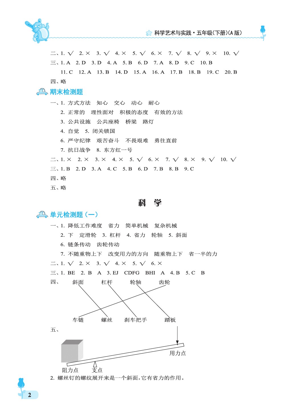 2020年行知天下五年級科學(xué)下冊青島版 第2頁