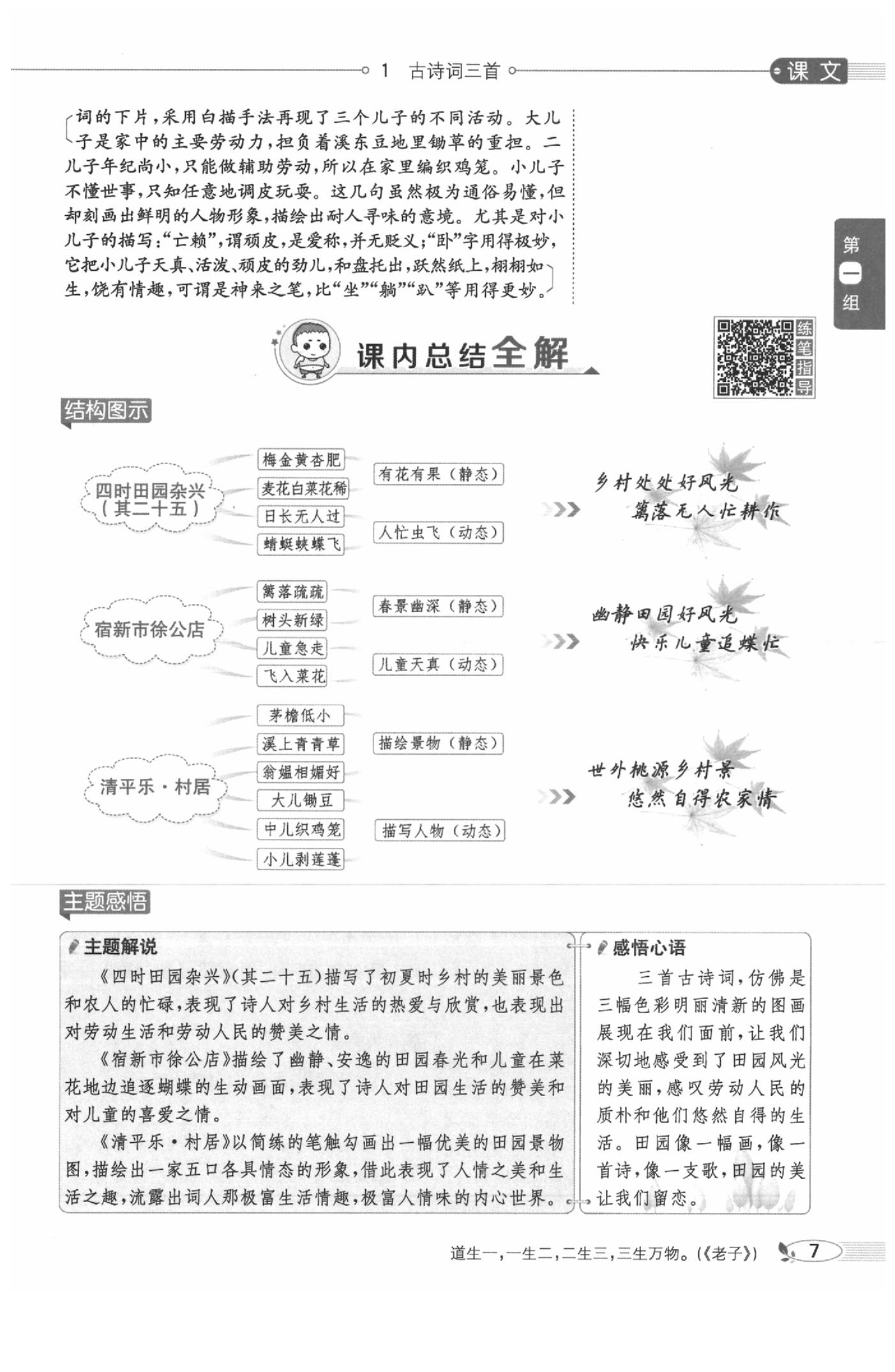 2020年教材課本四年級語文下冊人教版五四制 參考答案第7頁