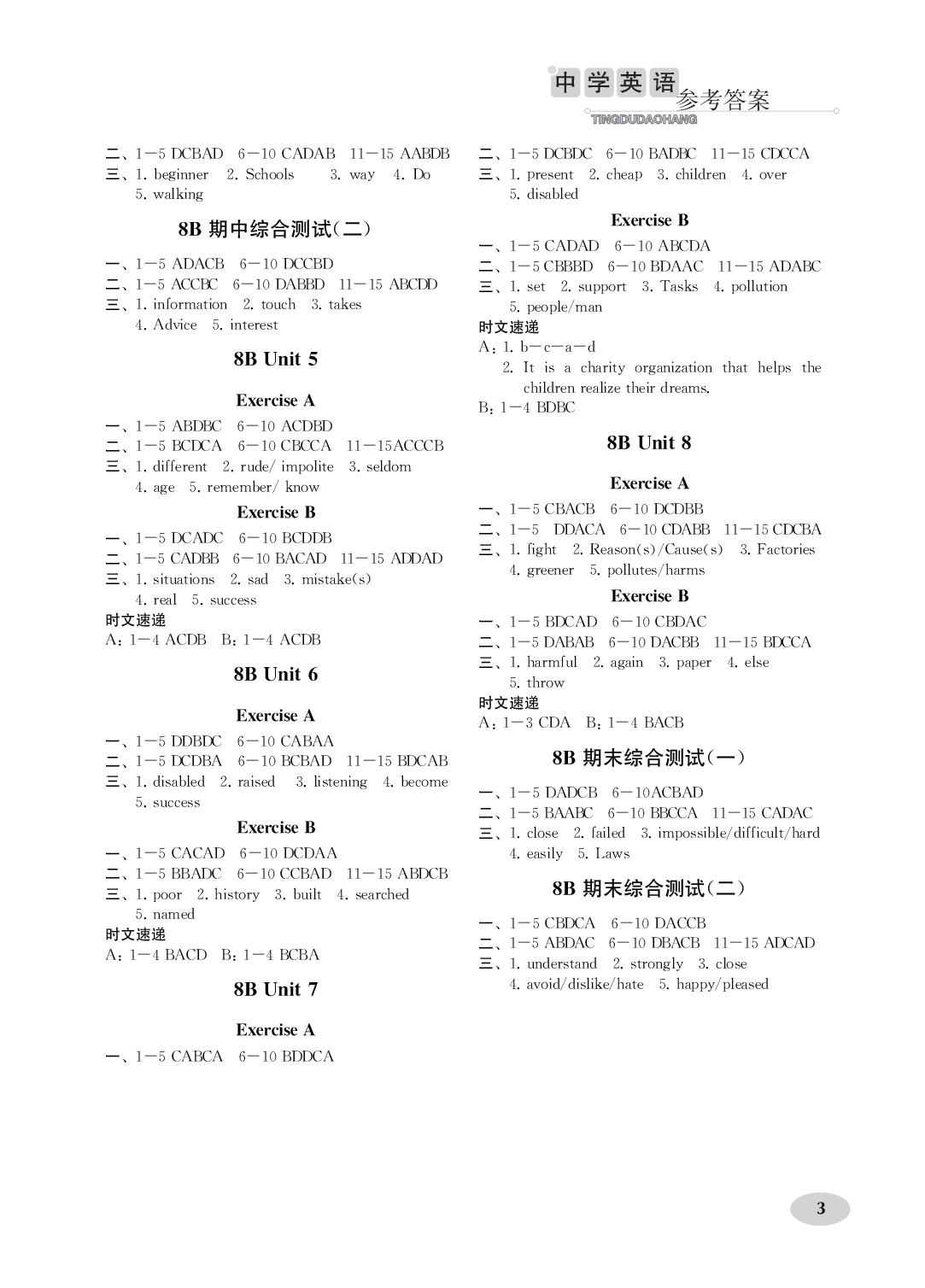 2020年中学英语听读导航八年级下册译林版 第3页