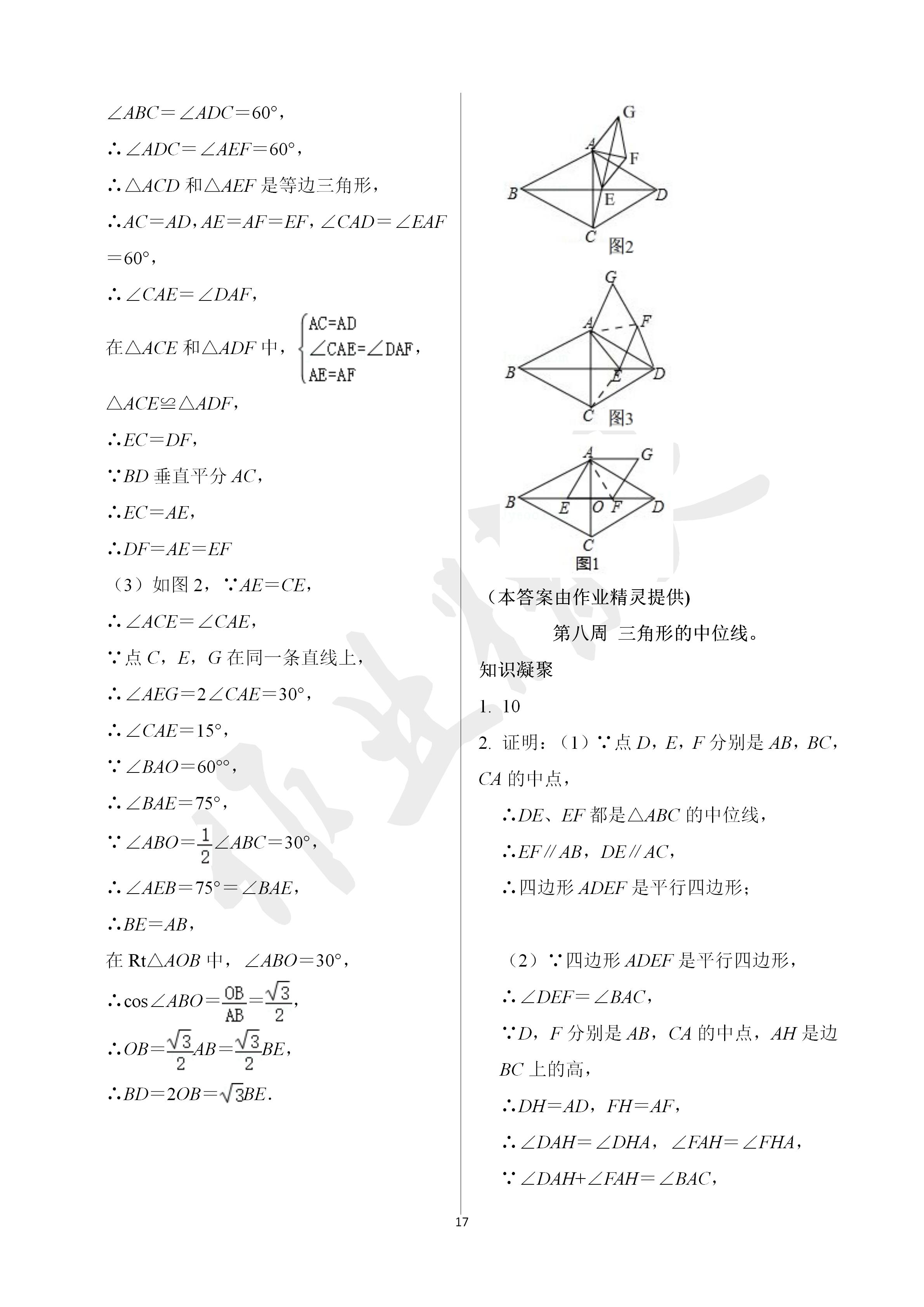 2020年阳光互动绿色成长空间八年级数学下册苏科版 第17页