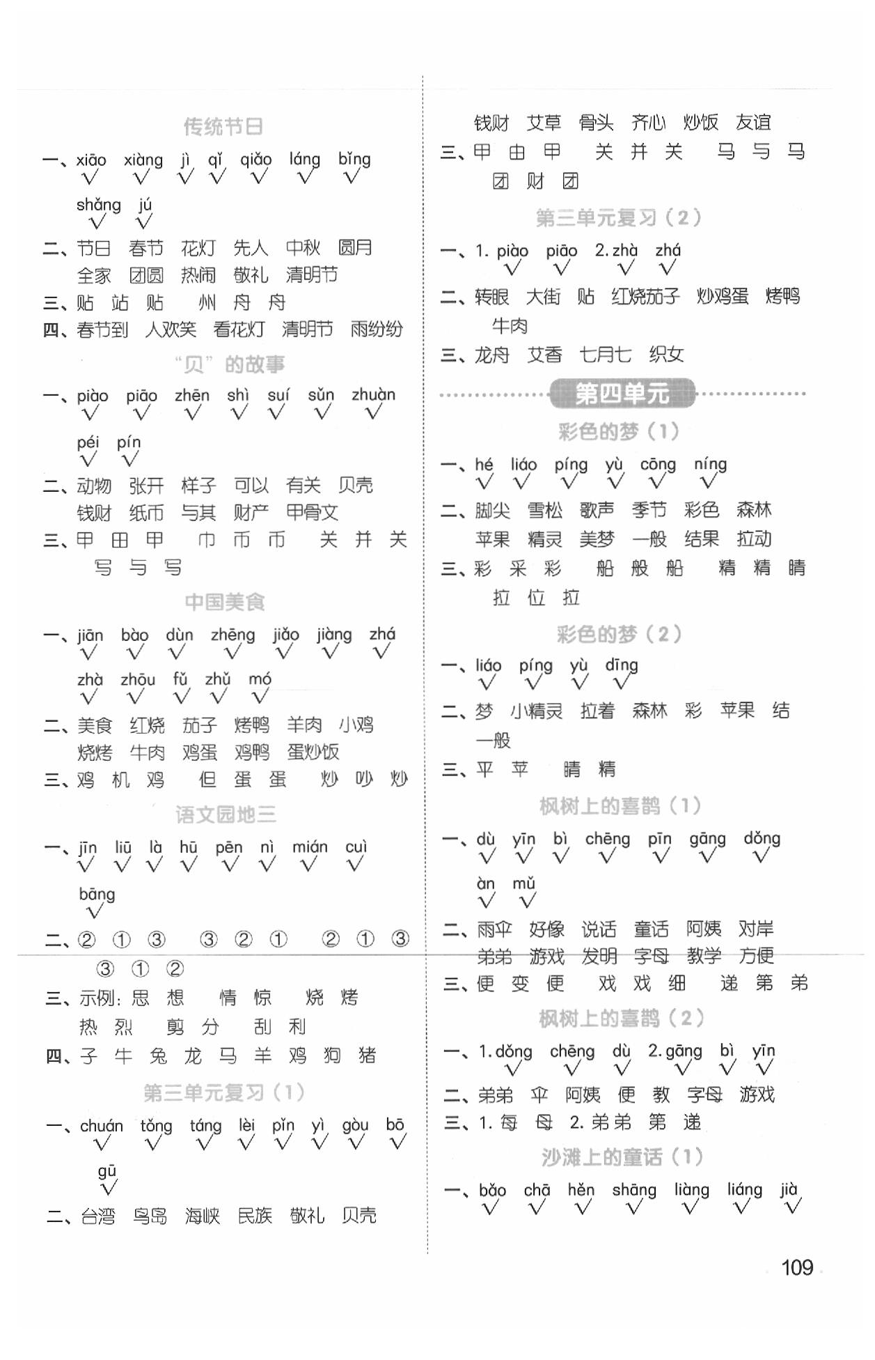 2020年陽光同學_默寫小達人二年級語文下冊人教版 第3頁