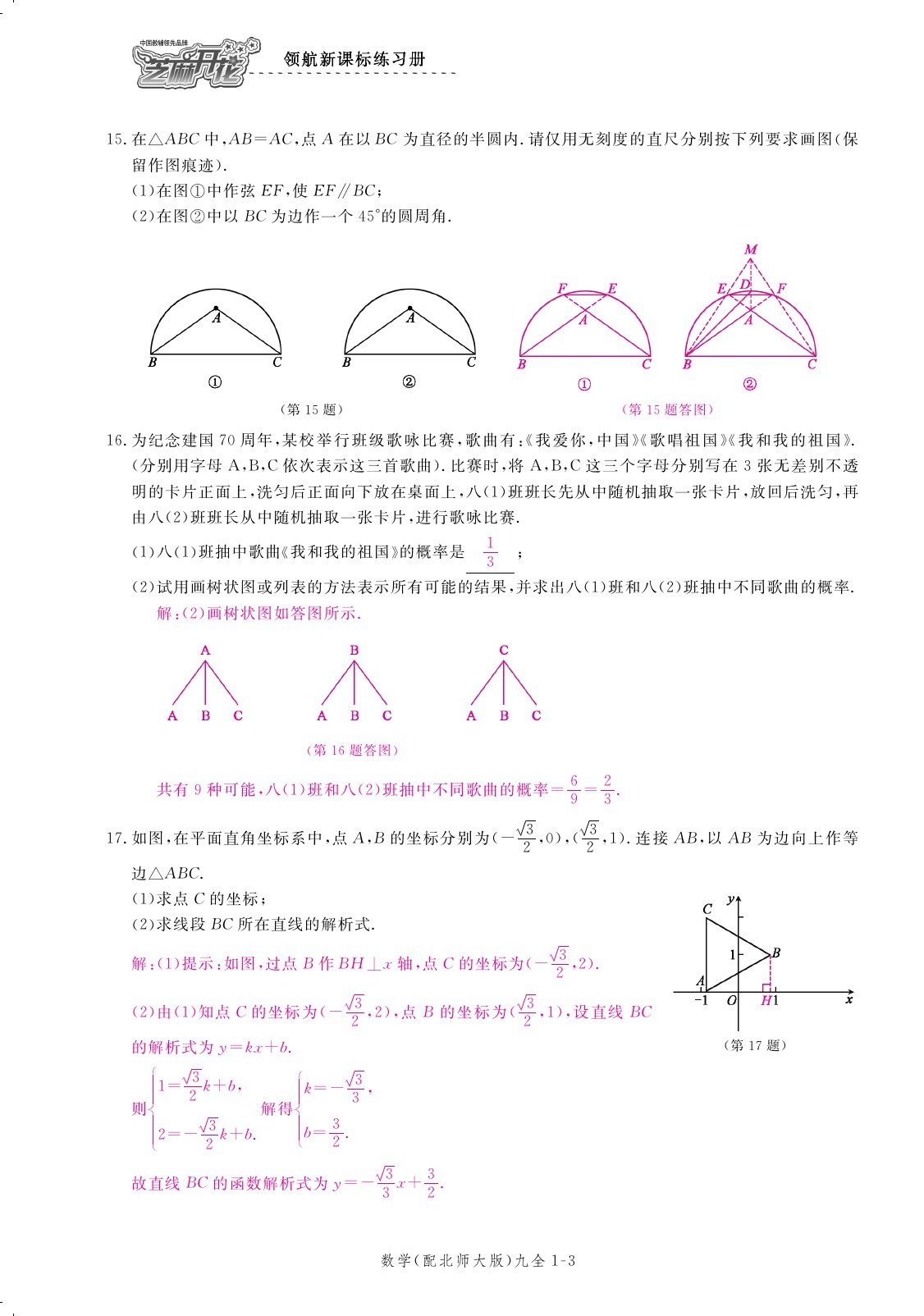 2019年領(lǐng)航新課標(biāo)練習(xí)冊(cè)九年級(jí)數(shù)學(xué)全一冊(cè)北師大版 第173頁