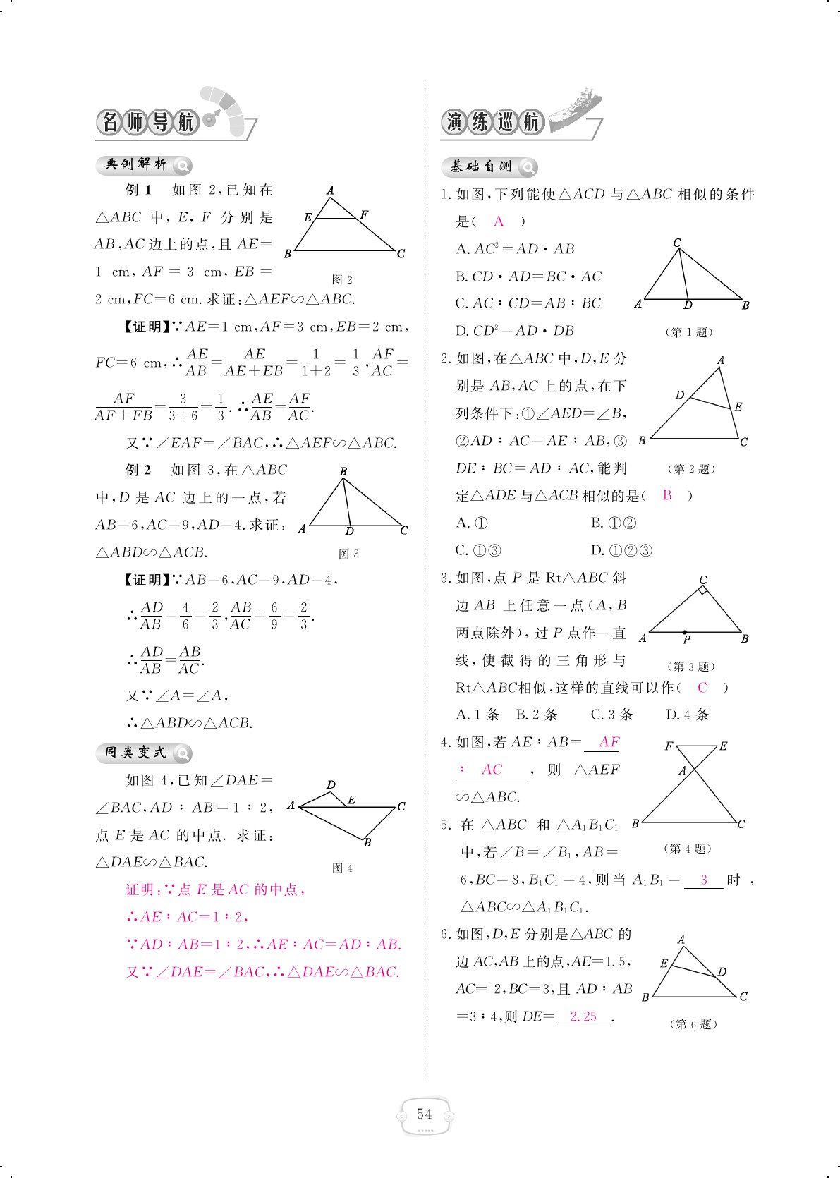 2019年領(lǐng)航新課標(biāo)練習(xí)冊(cè)九年級(jí)數(shù)學(xué)全一冊(cè)北師大版 第54頁(yè)