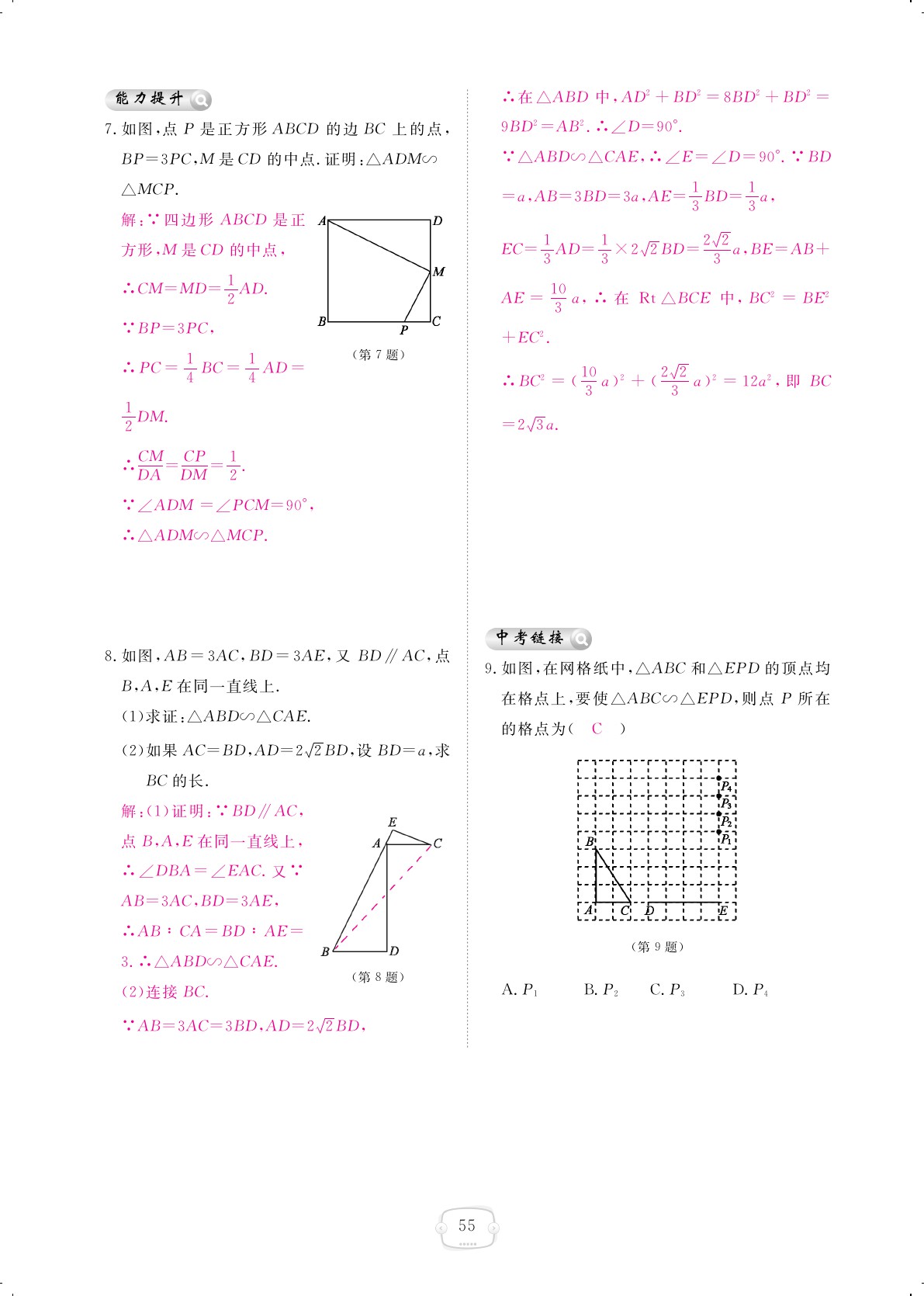 2019年領航新課標練習冊九年級數(shù)學全一冊北師大版 第55頁