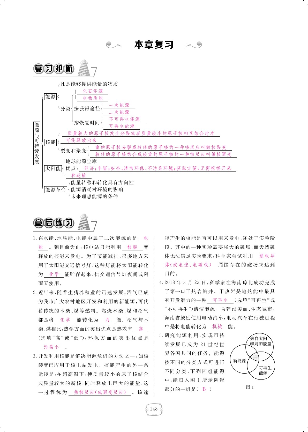 2019年領(lǐng)航新課標(biāo)練習(xí)冊九年級物理全一冊人教版 第148頁