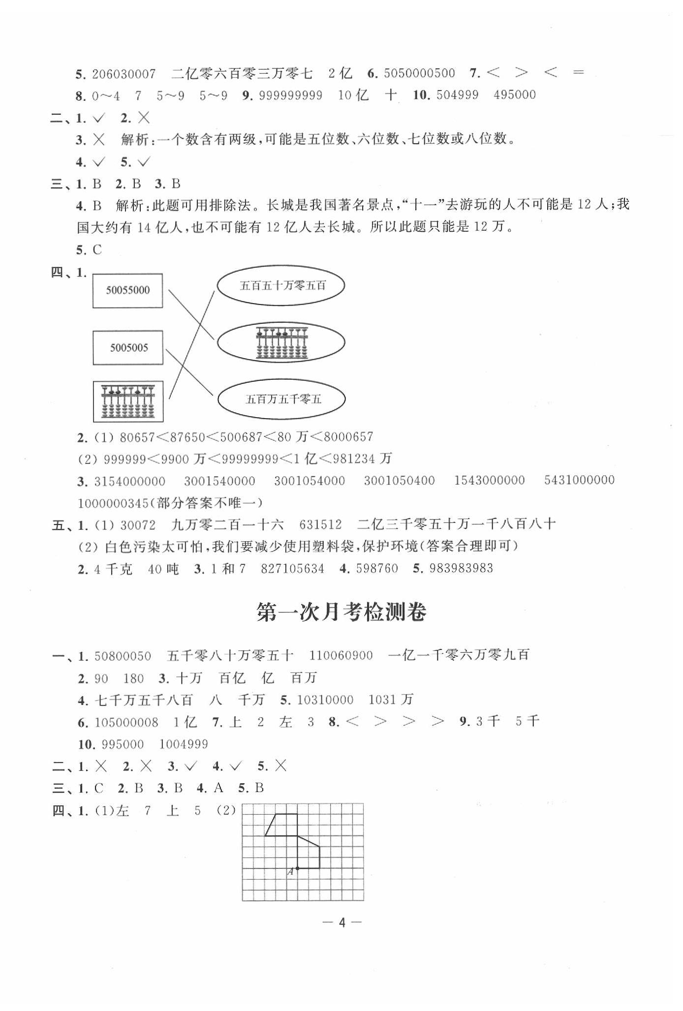 2020年名校起航小學(xué)全能檢測卷四年級數(shù)學(xué)下冊蘇教版 第4頁