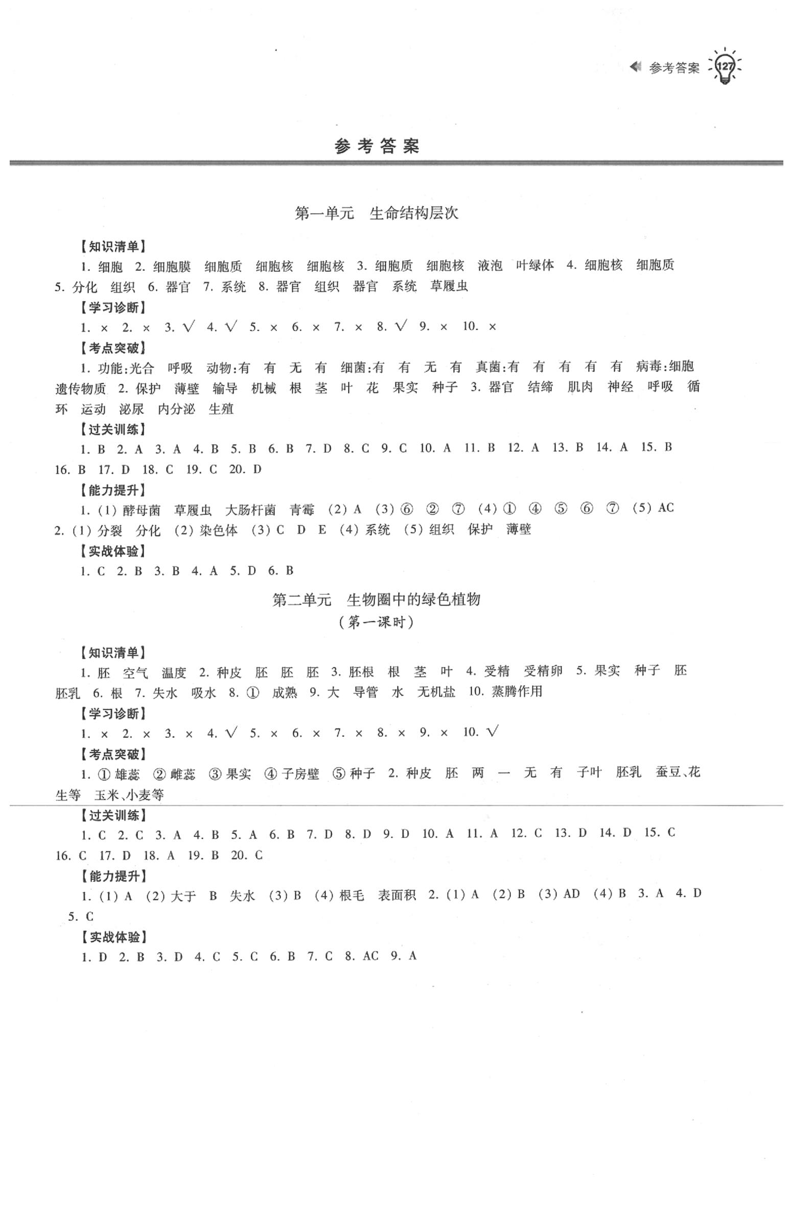 2020年初中生物學(xué)習(xí)能力自測(cè) 第1頁(yè)