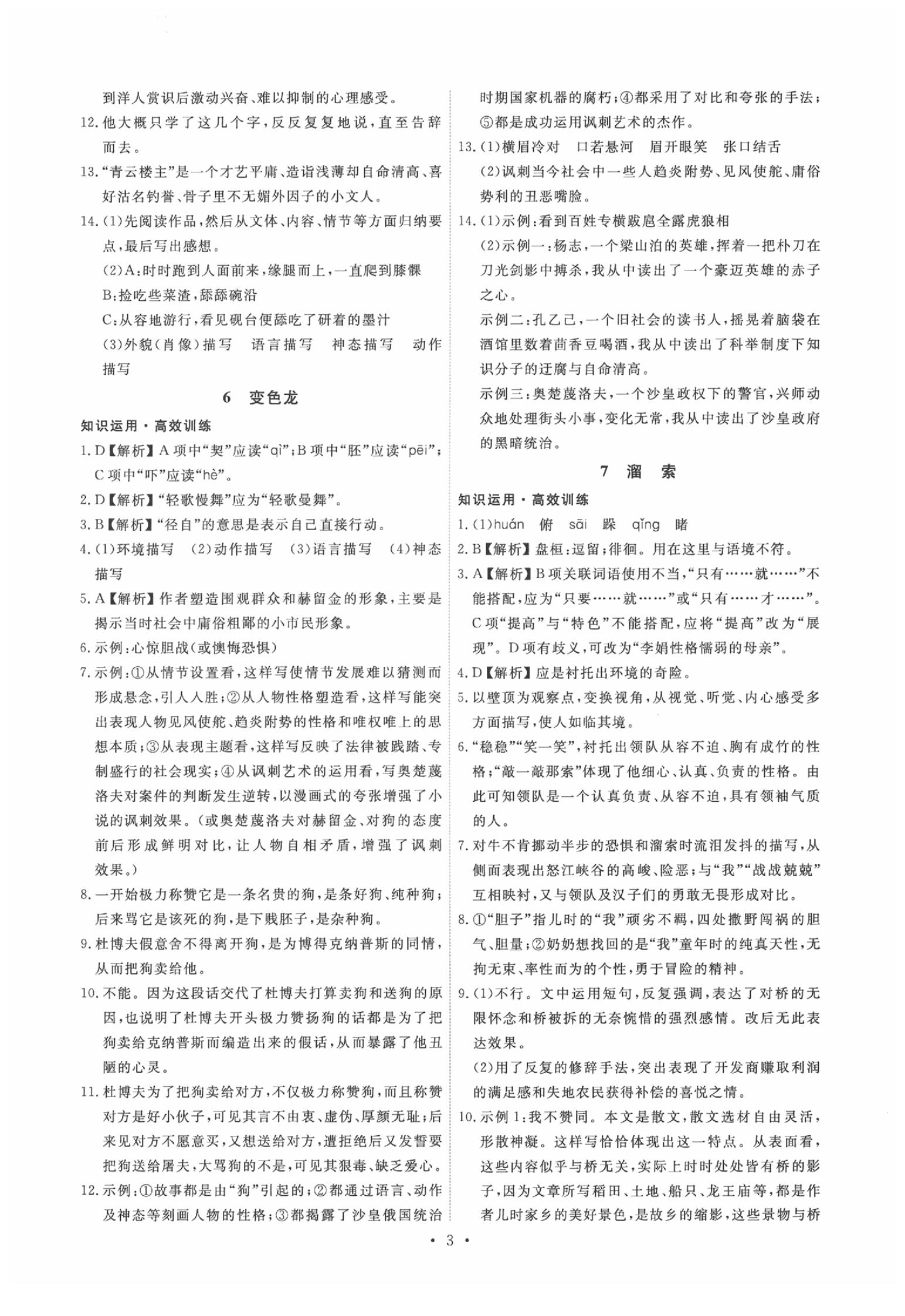 2020年能力培養(yǎng)與測試九年級(jí)語文下冊(cè)人教版 第3頁