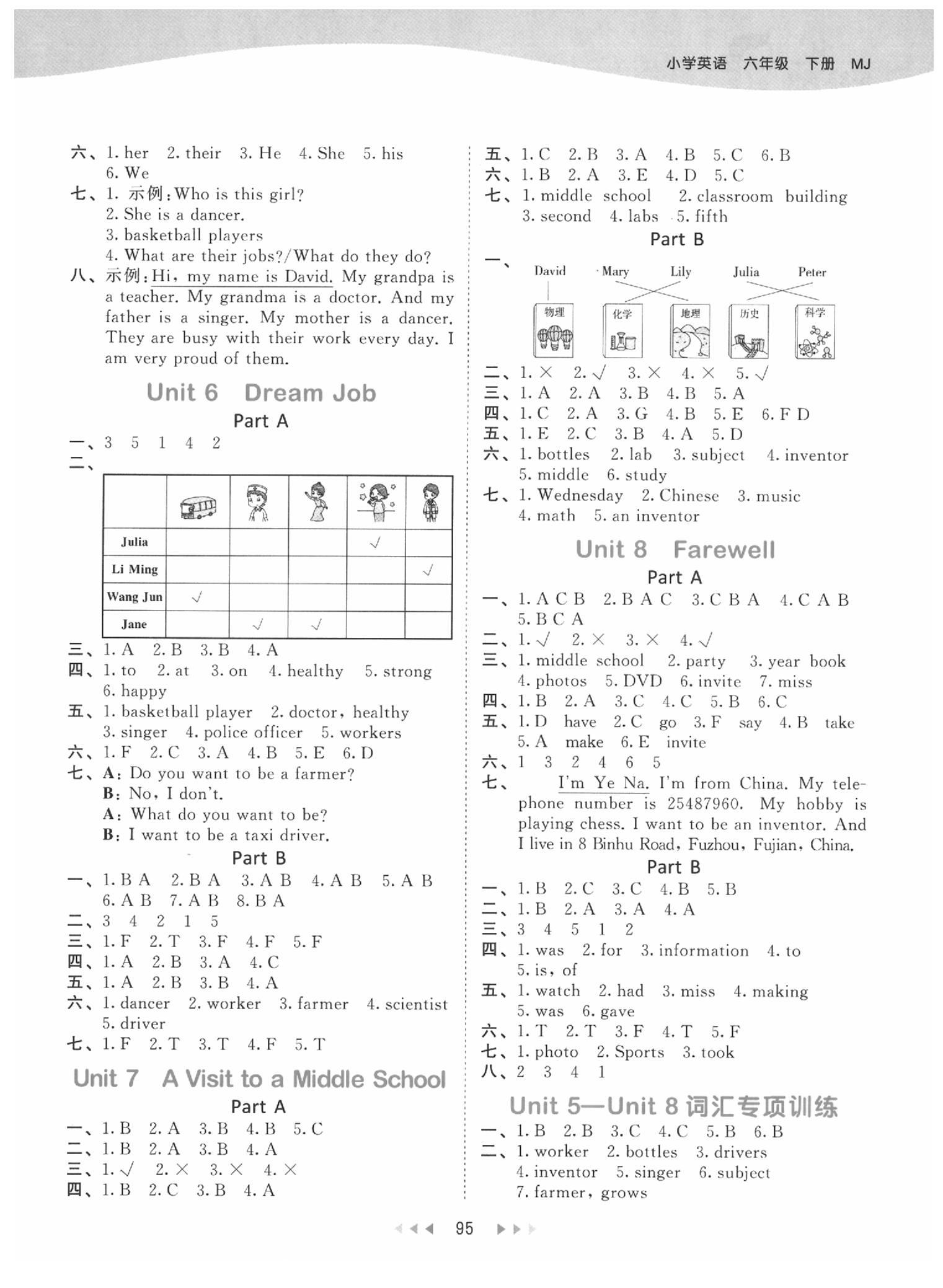 2020年53天天练六年级英语下册闽教版 第3页