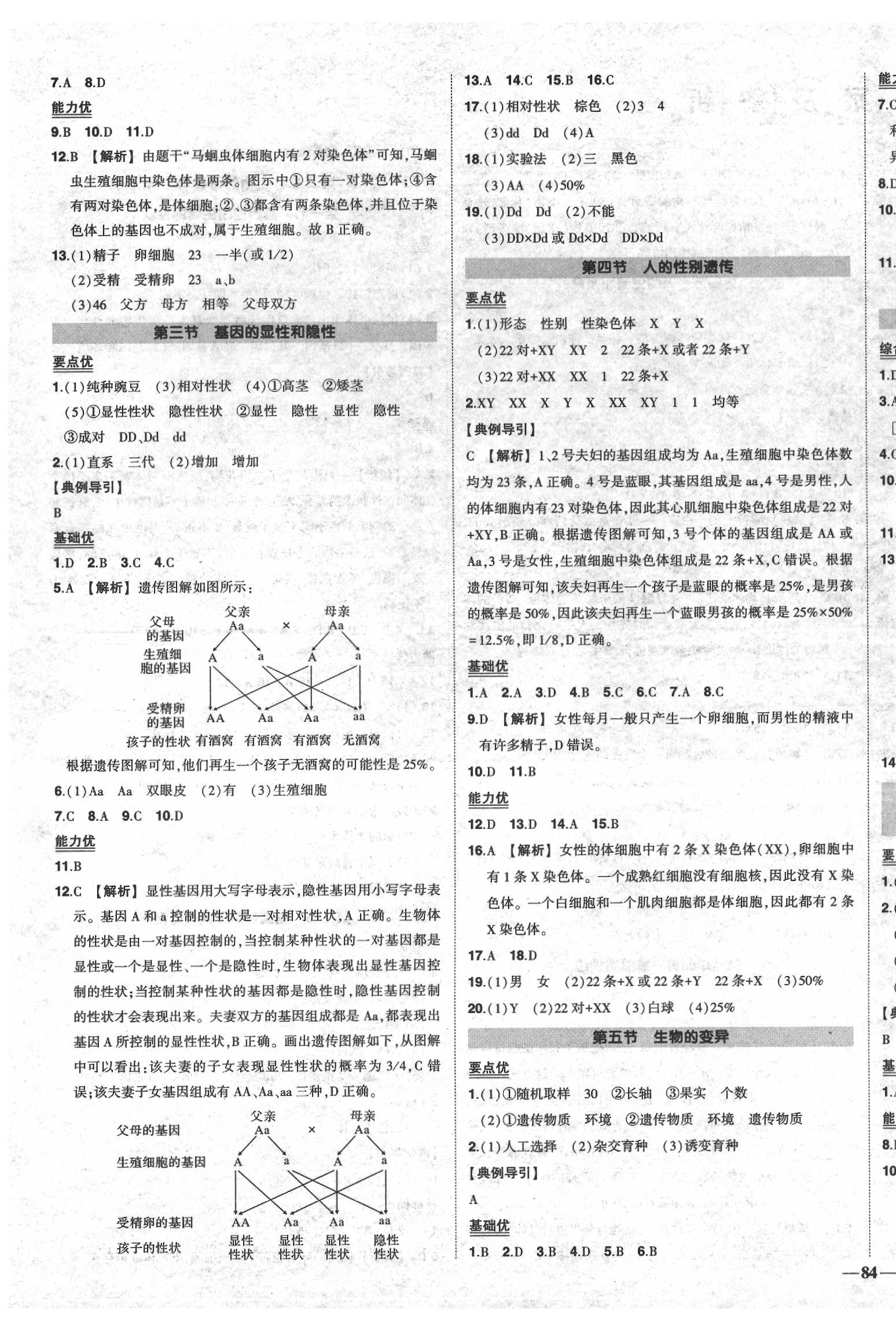 2020年状元成才路创优作业八年级生物下册人教版 第3页