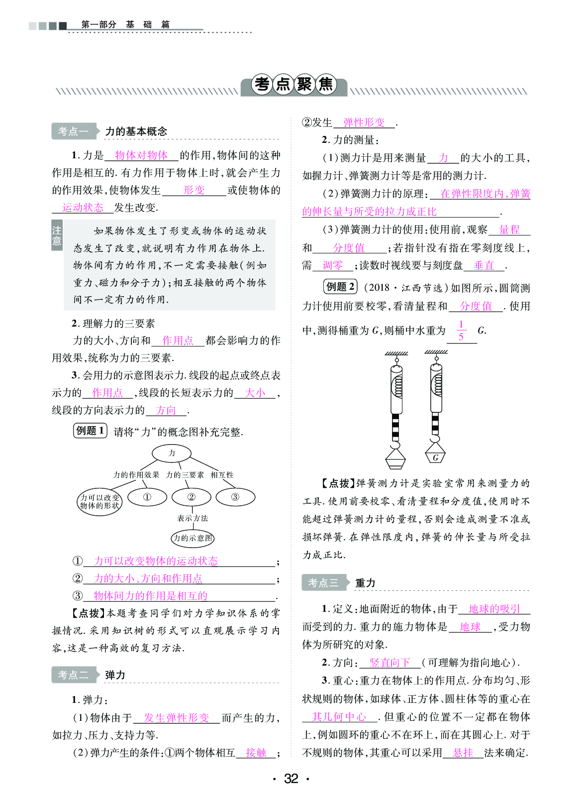 2020年中考新評(píng)價(jià)物理 參考答案第32頁