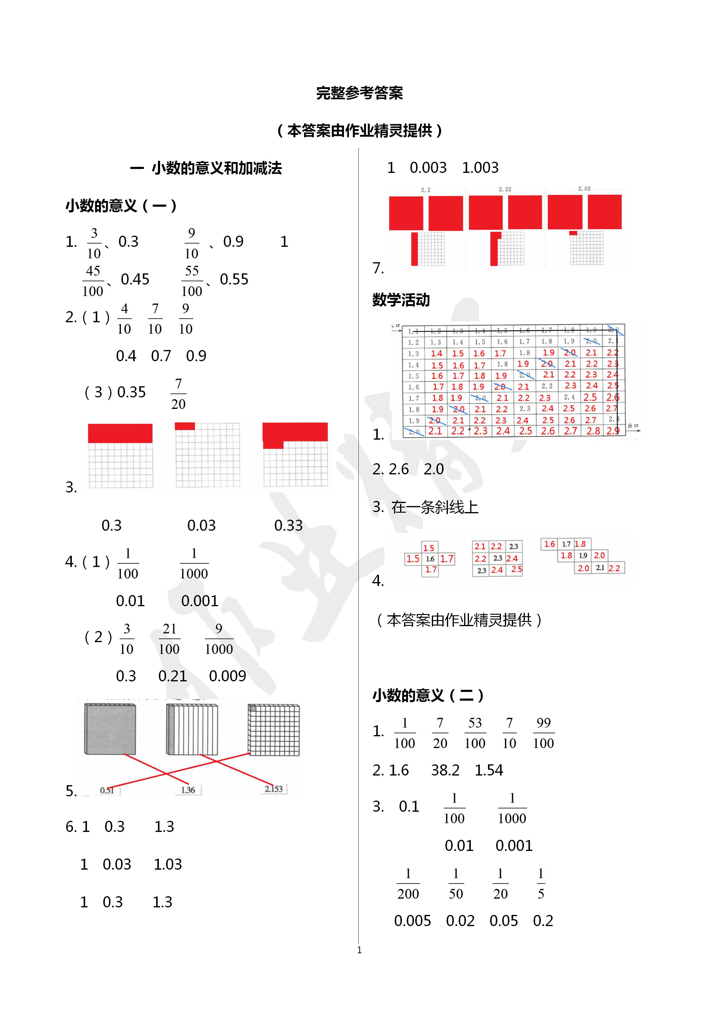 2020年數(shù)學(xué)伴你成長四年級數(shù)學(xué)下冊北師大版河南專版 第1頁