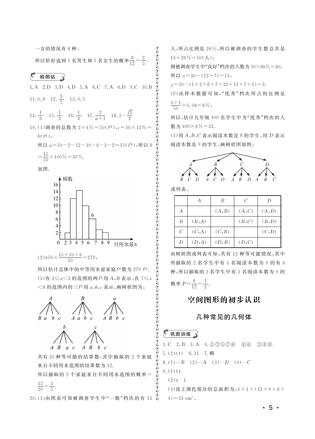 2020年行知天下九年級(jí)數(shù)學(xué)下冊(cè)青島版 第5頁(yè)