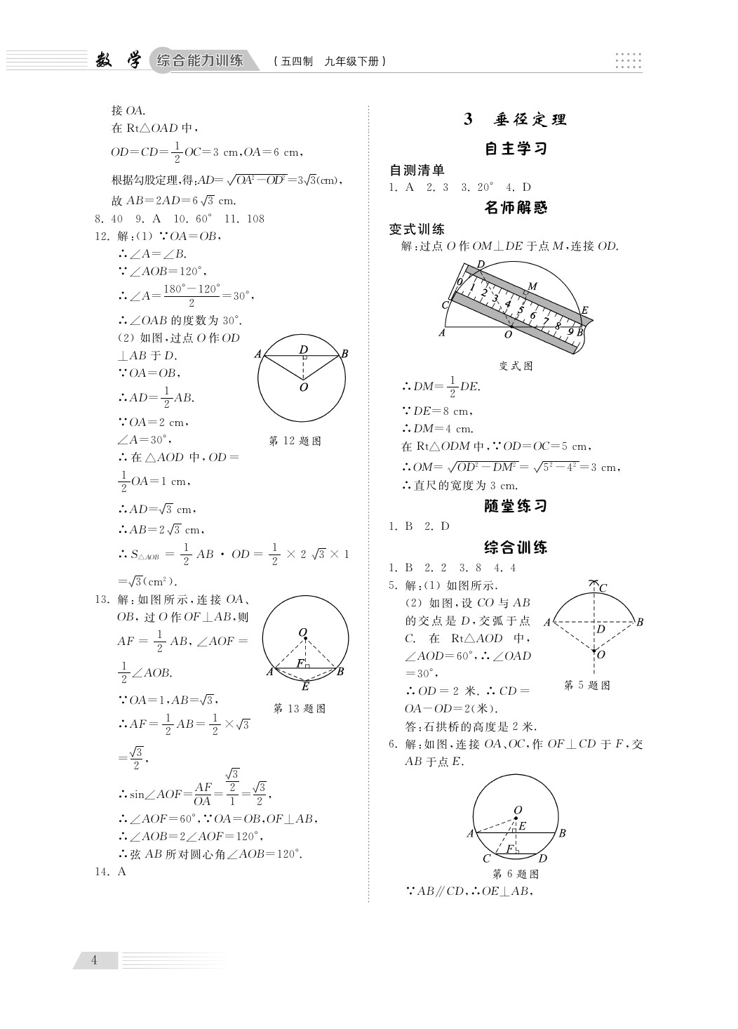 2020年综合能力训练九年级数学下册鲁科版 第4页