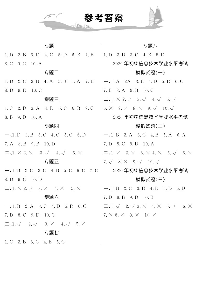 2020年考点解析与知能训练九年级科学下册人教版 第1页