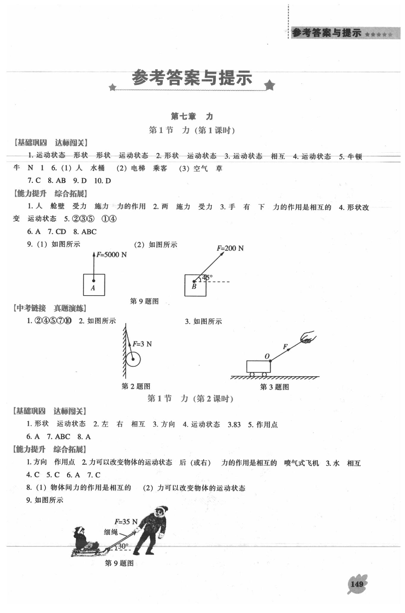 2020年新課程物理能力培養(yǎng)八年級下冊人教版 第1頁