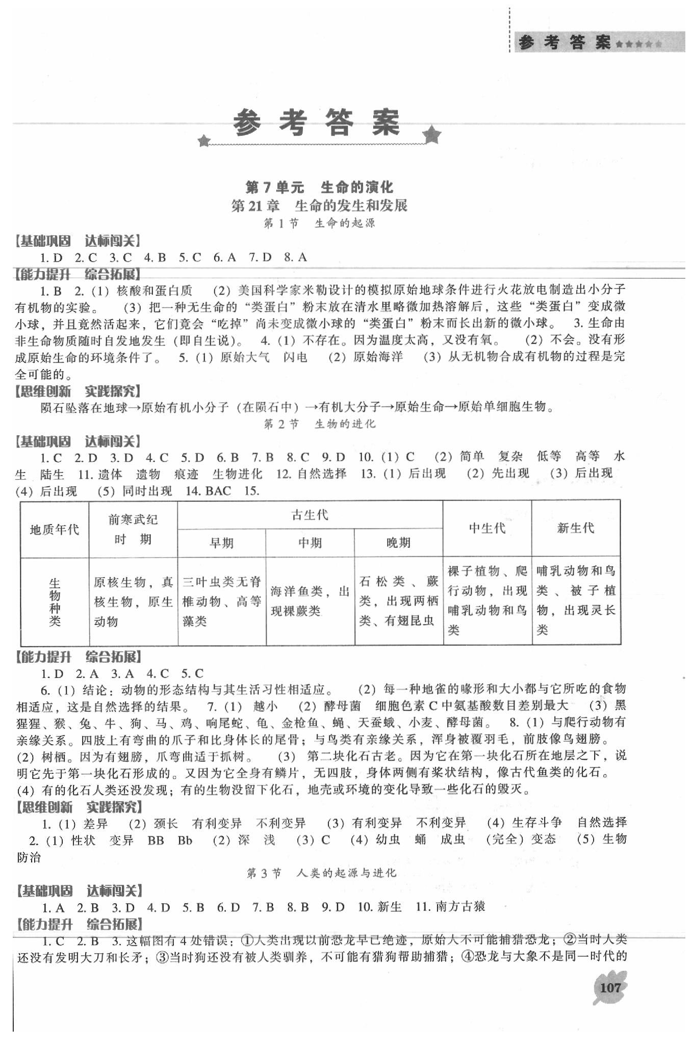 2020年新課程生物學能力培養(yǎng)八年級下冊北師大版 第1頁