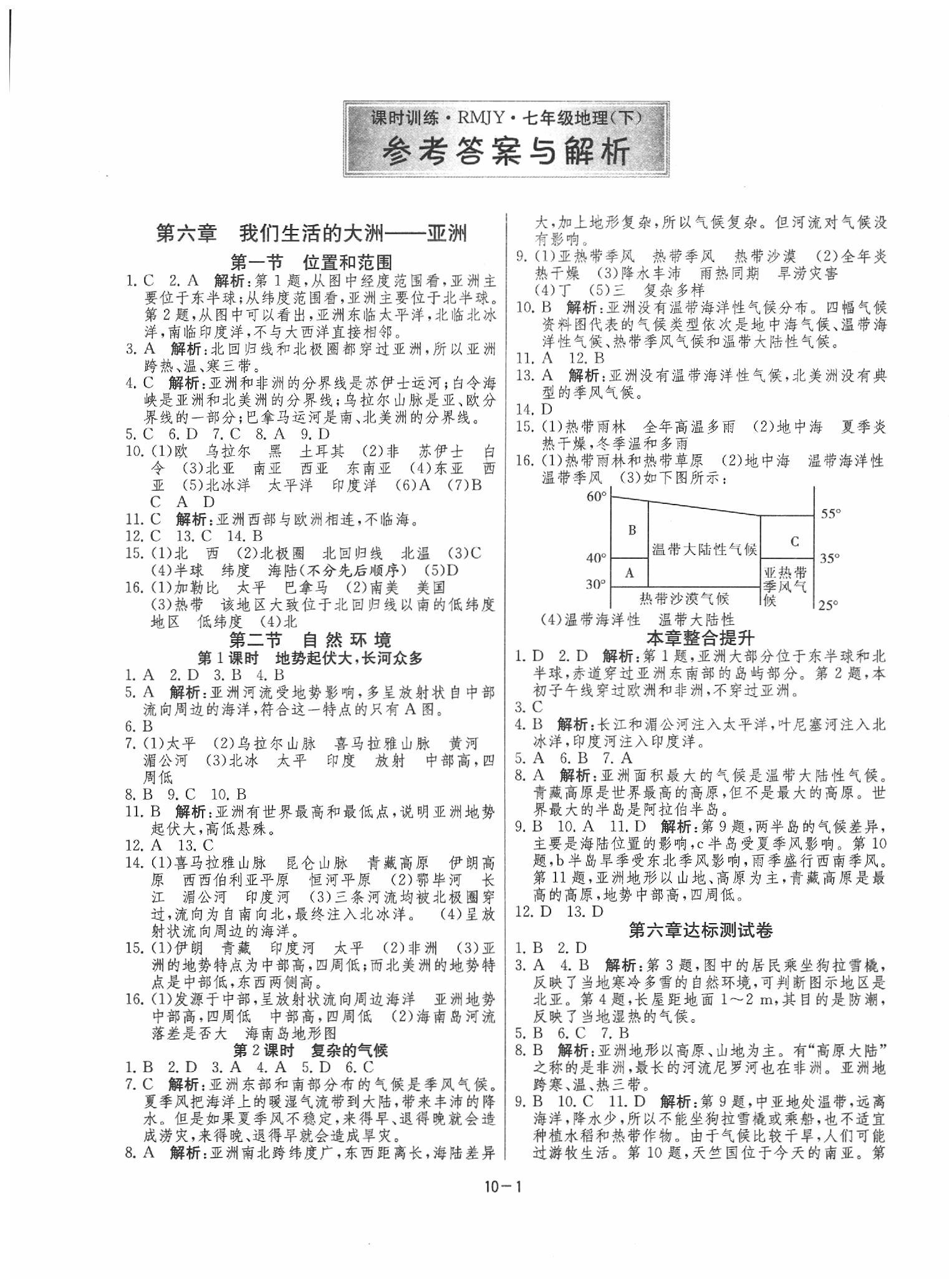 2020年課時(shí)訓(xùn)練七年級(jí)地理下冊(cè)人教版 第1頁(yè)