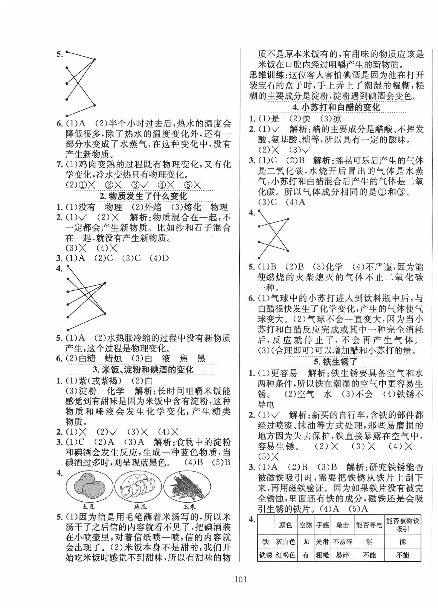 2020年小學(xué)教材全練六年級科學(xué)下冊教育科學(xué)版 第5頁