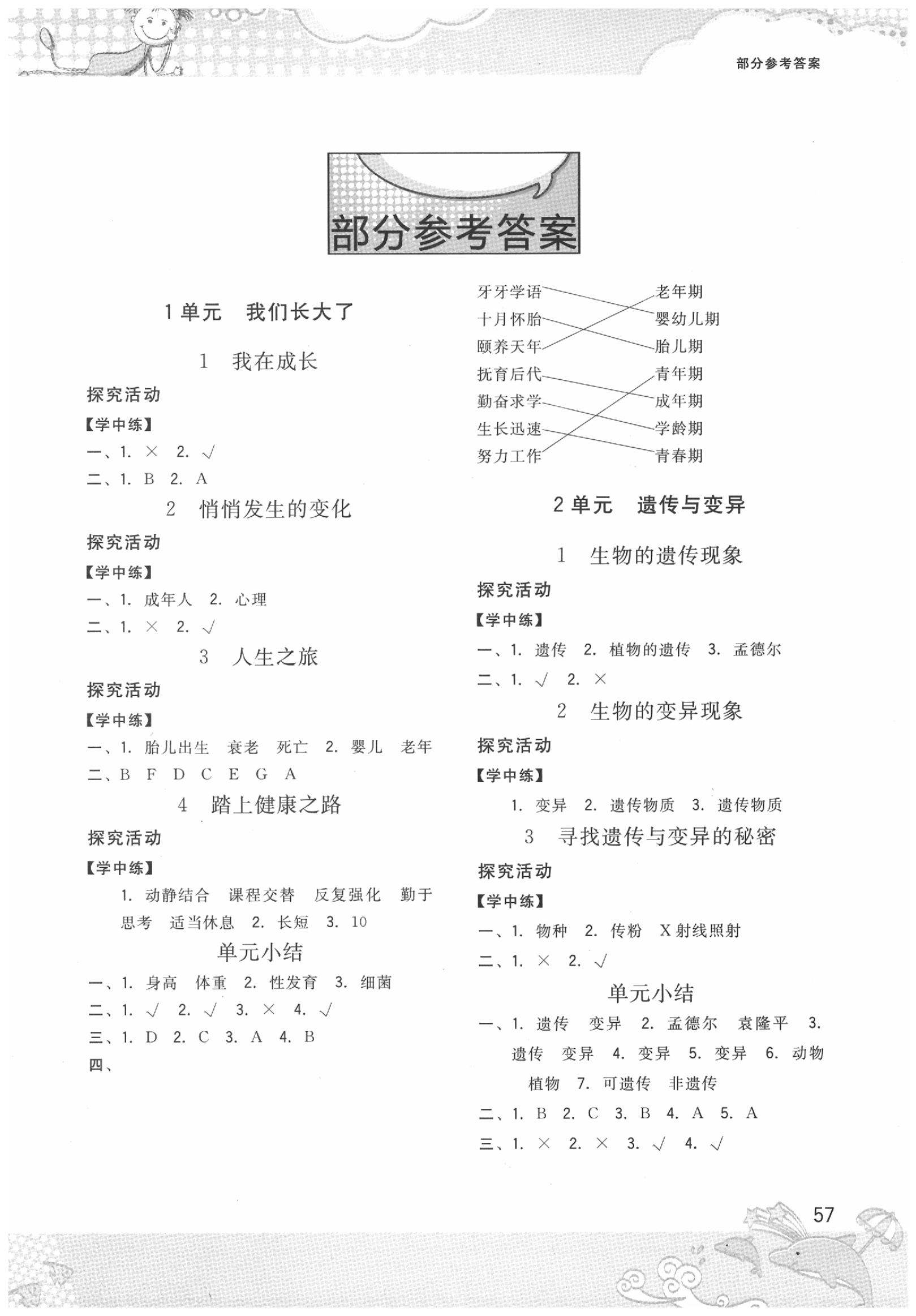 2020年小学科学探究手册六年级下册苏教版 第1页