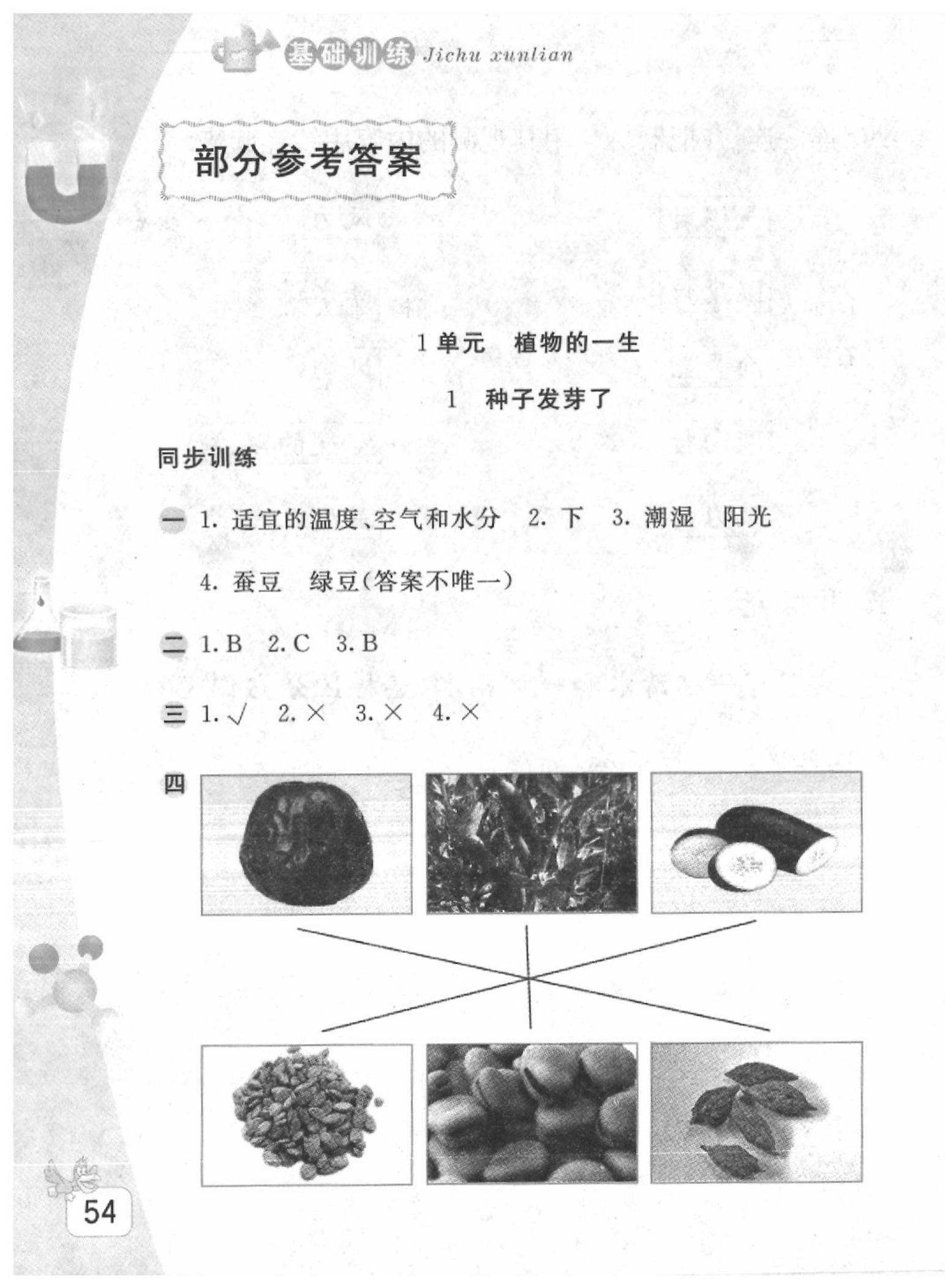 2020年基礎(chǔ)訓(xùn)練三年級科學(xué)下冊蘇教版 第1頁