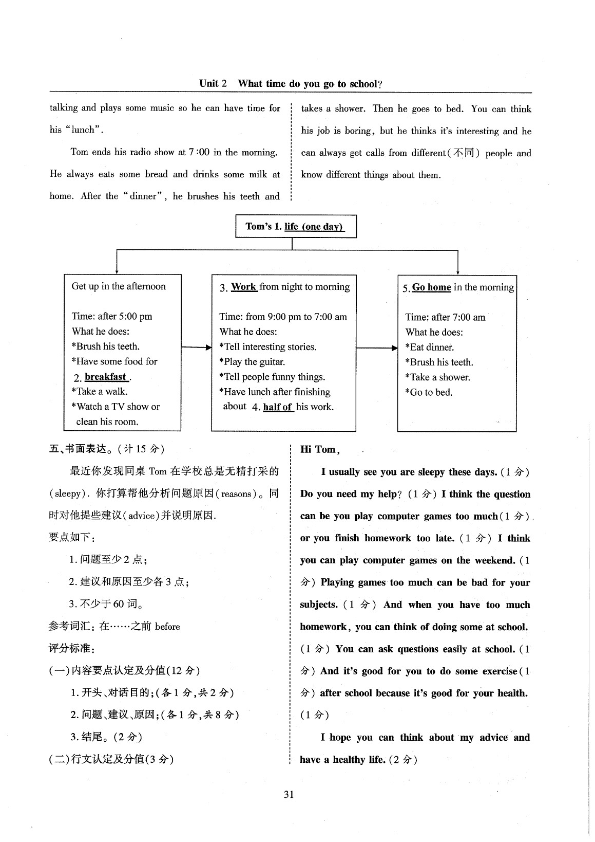 2020年指南针高分必备七年级英语下册人教版 参考答案第35页