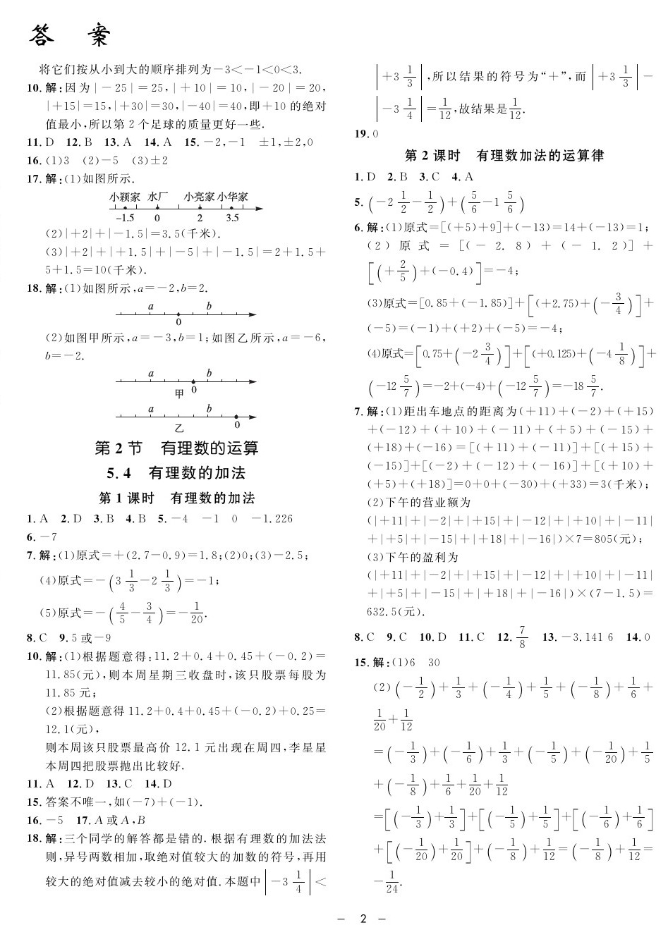 2020年钟书金牌金典导学案六年级数学第二学期沪教版 第2页