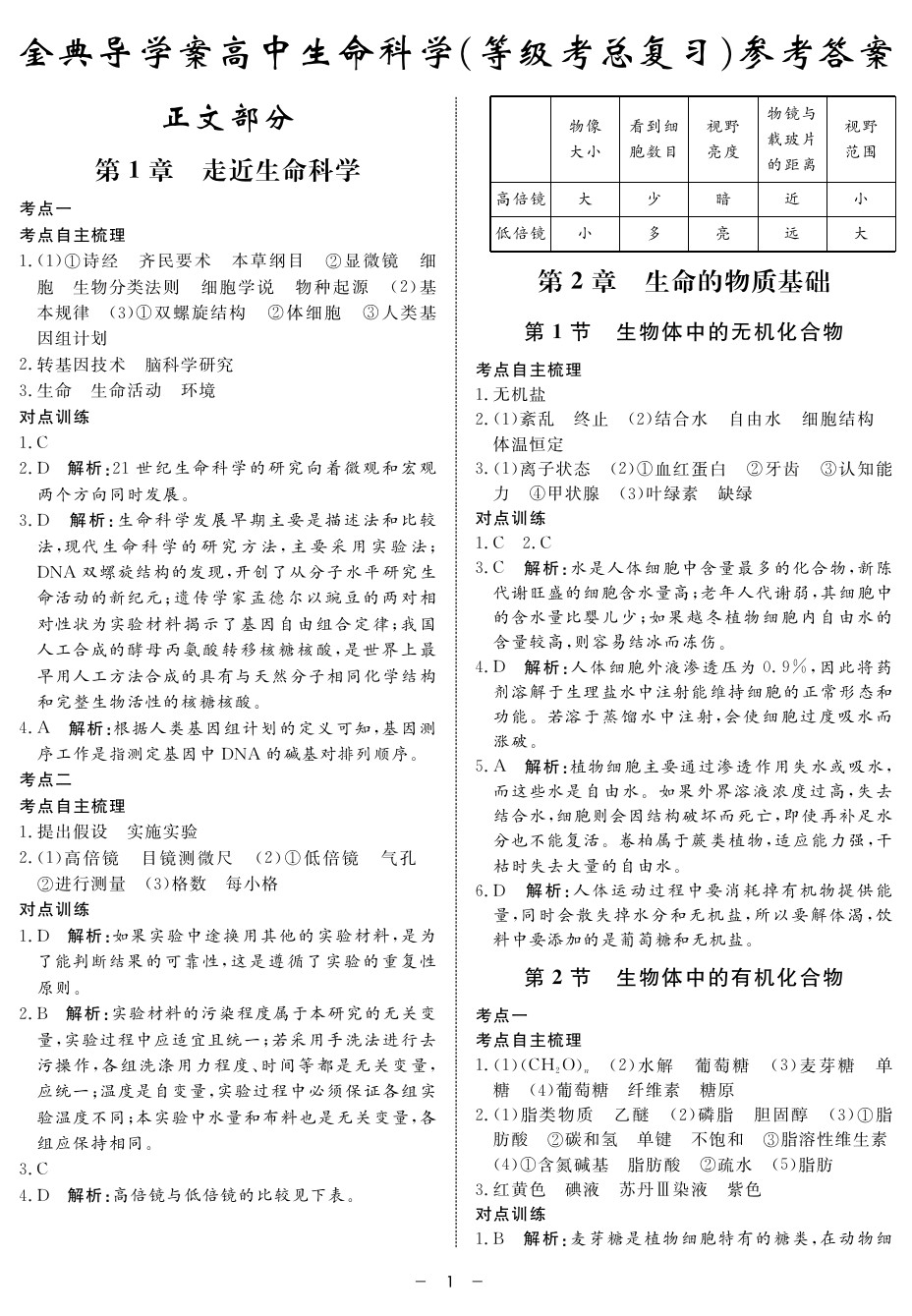 2020年鐘書金牌金典導學案高二科學下冊人教版 第1頁