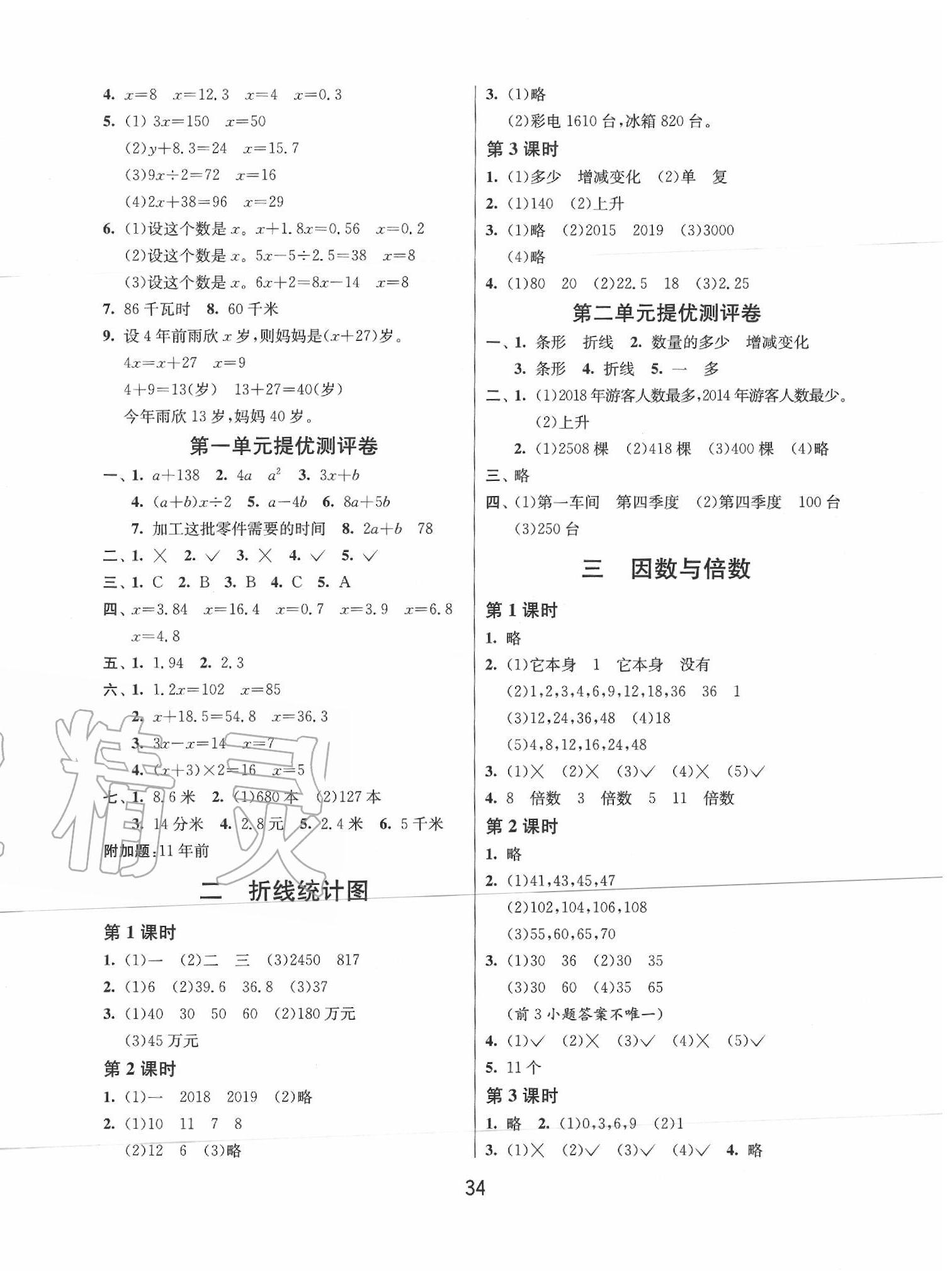 2020年課時(shí)訓(xùn)練五年級(jí)數(shù)學(xué)下冊(cè)蘇教版江蘇人民出版社 第2頁(yè)