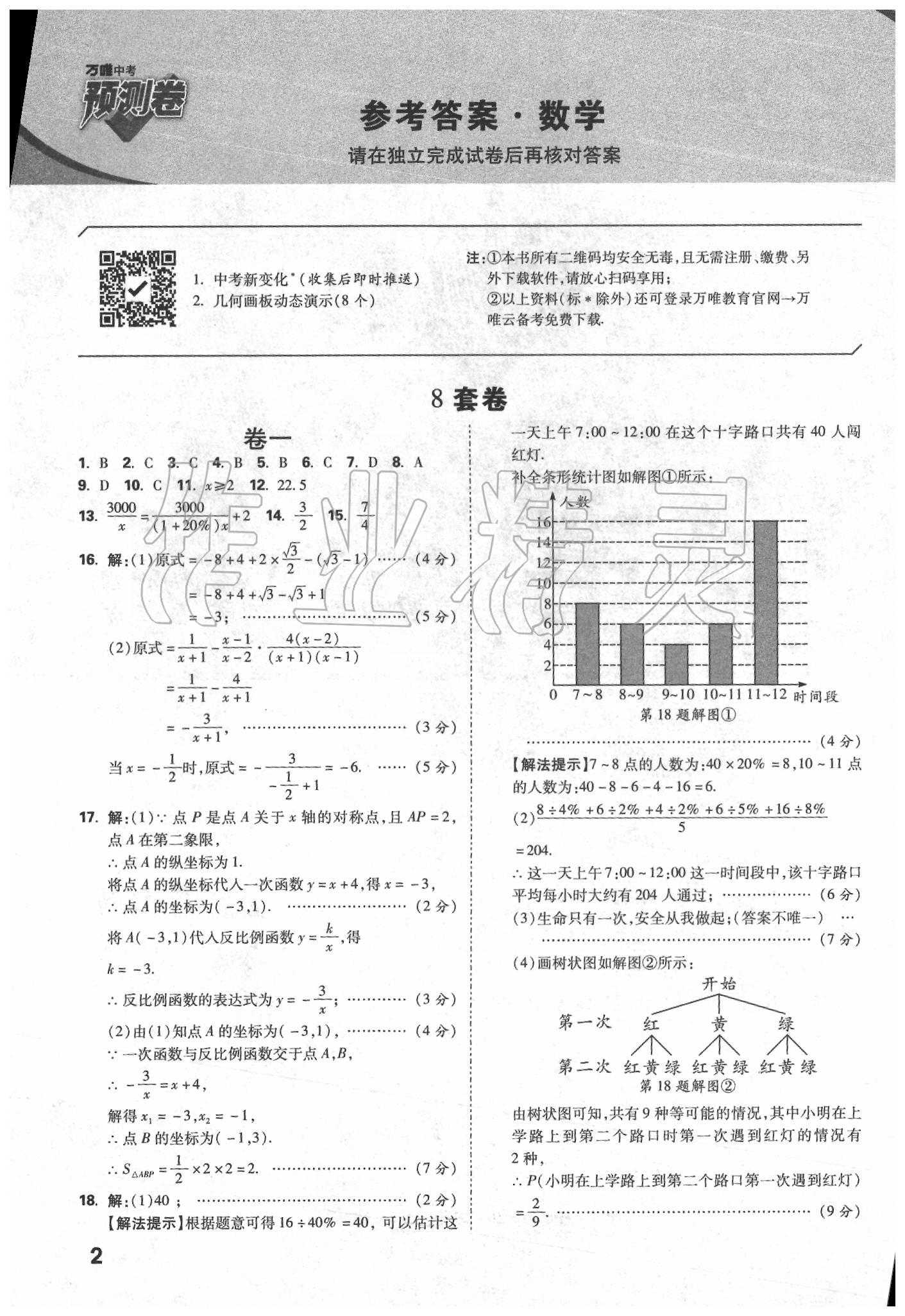 2020年万唯中考预测卷数学山西专版 第2页