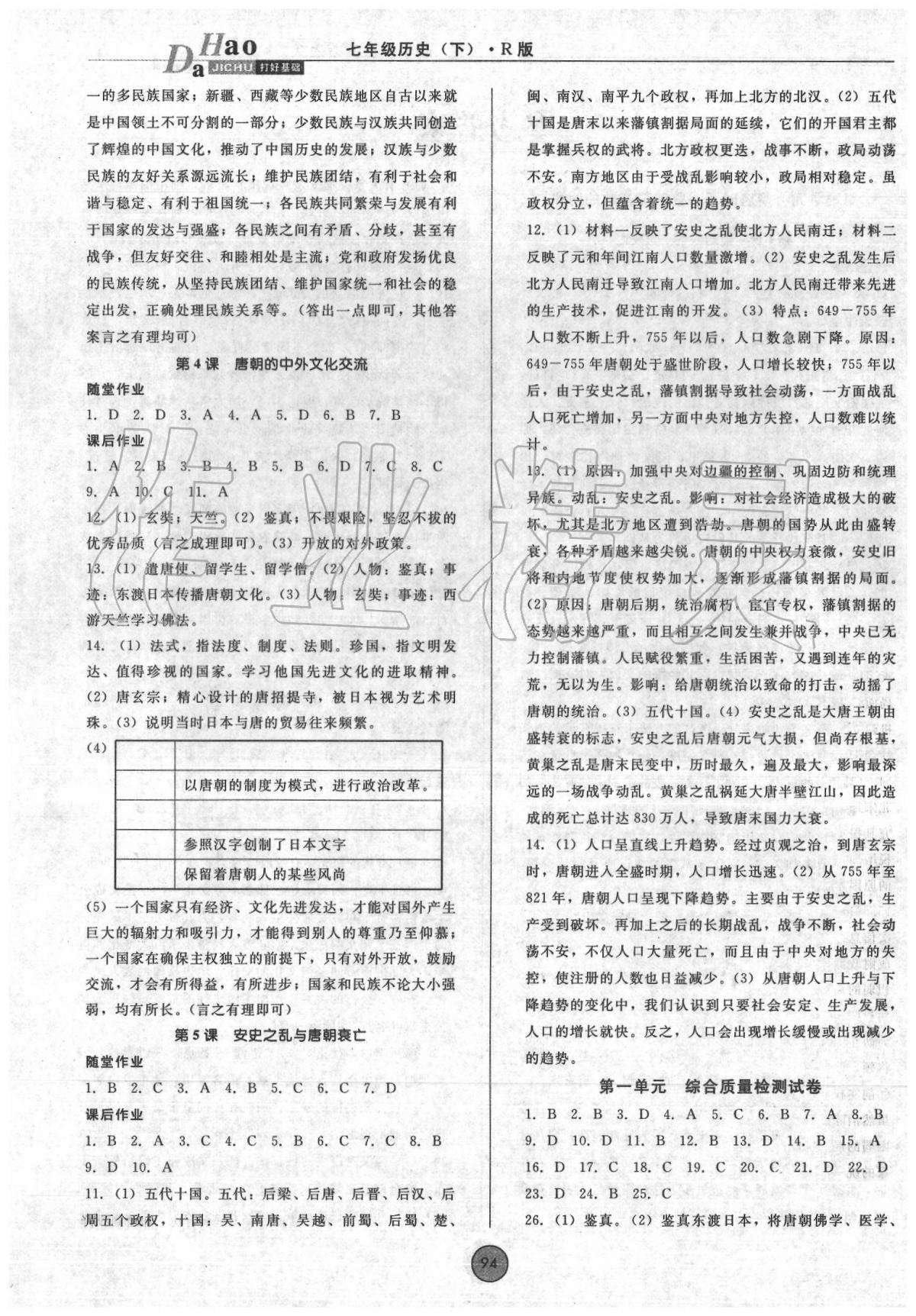 2020年勝券在握打好基礎(chǔ)金牌作業(yè)本九年級歷史下冊人教版 第2頁