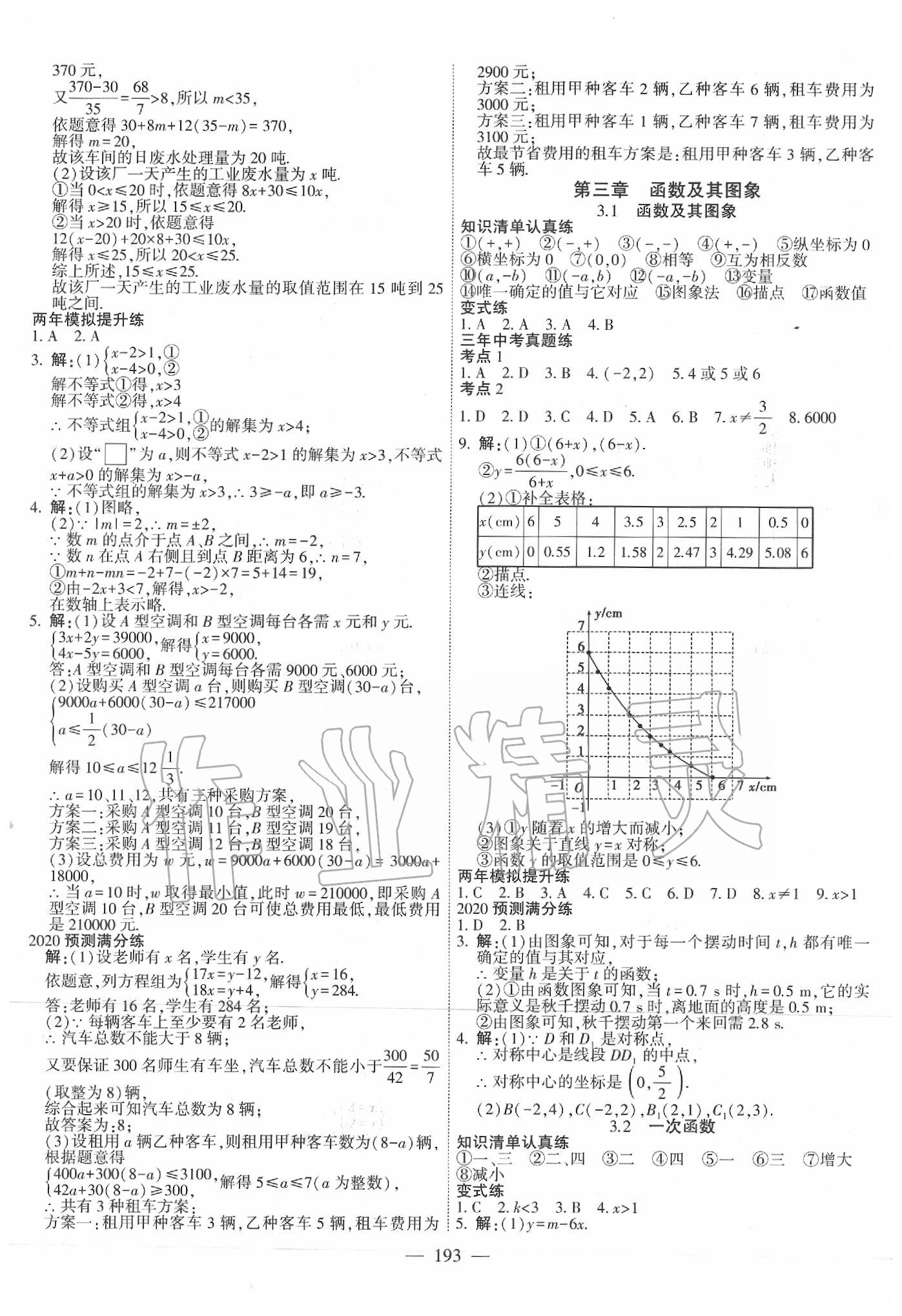 2020年中考調(diào)研中考考點完全解讀數(shù)學 第5頁